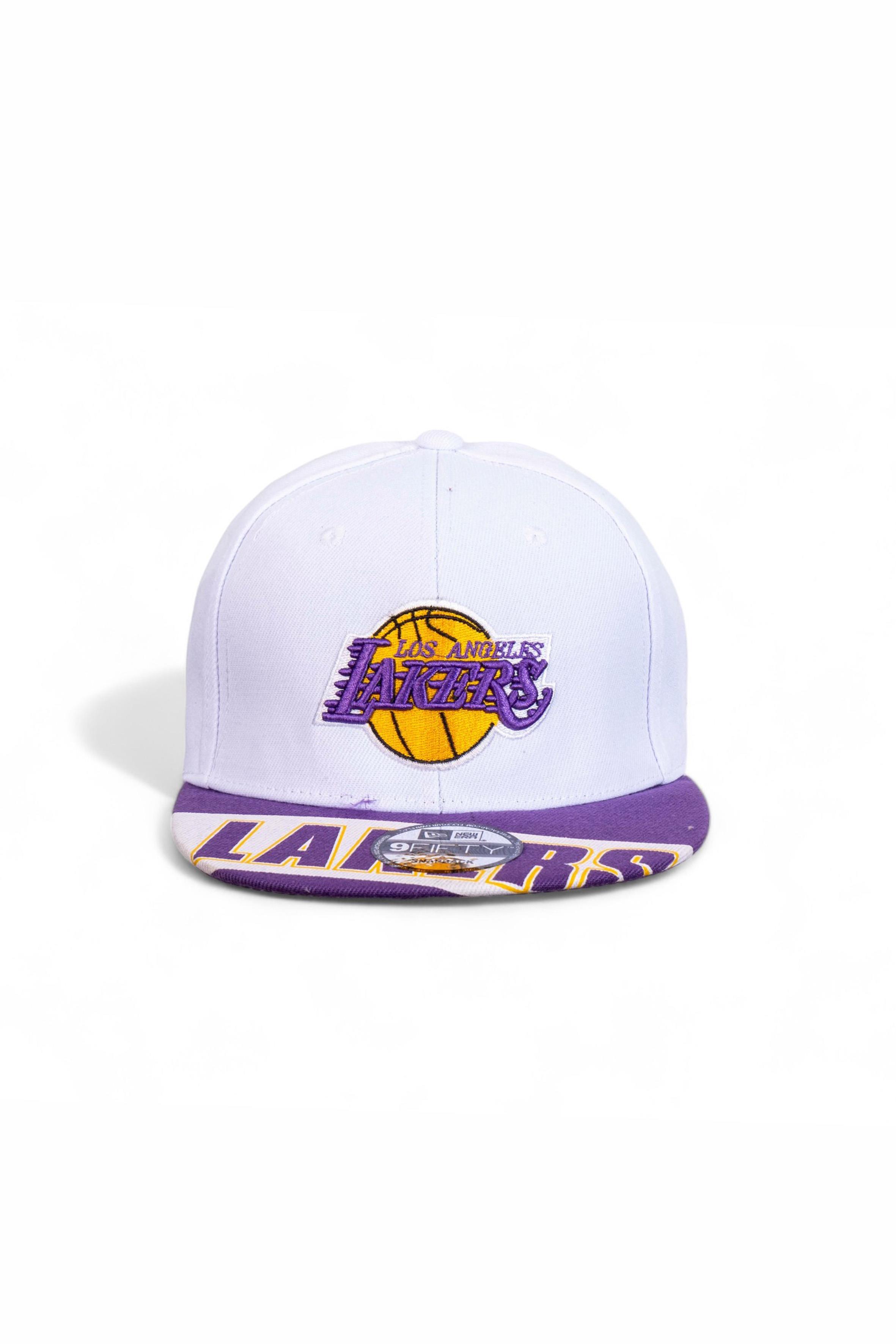 Beyaz Los Angeles Lakers Basketbol Snapback Şapka