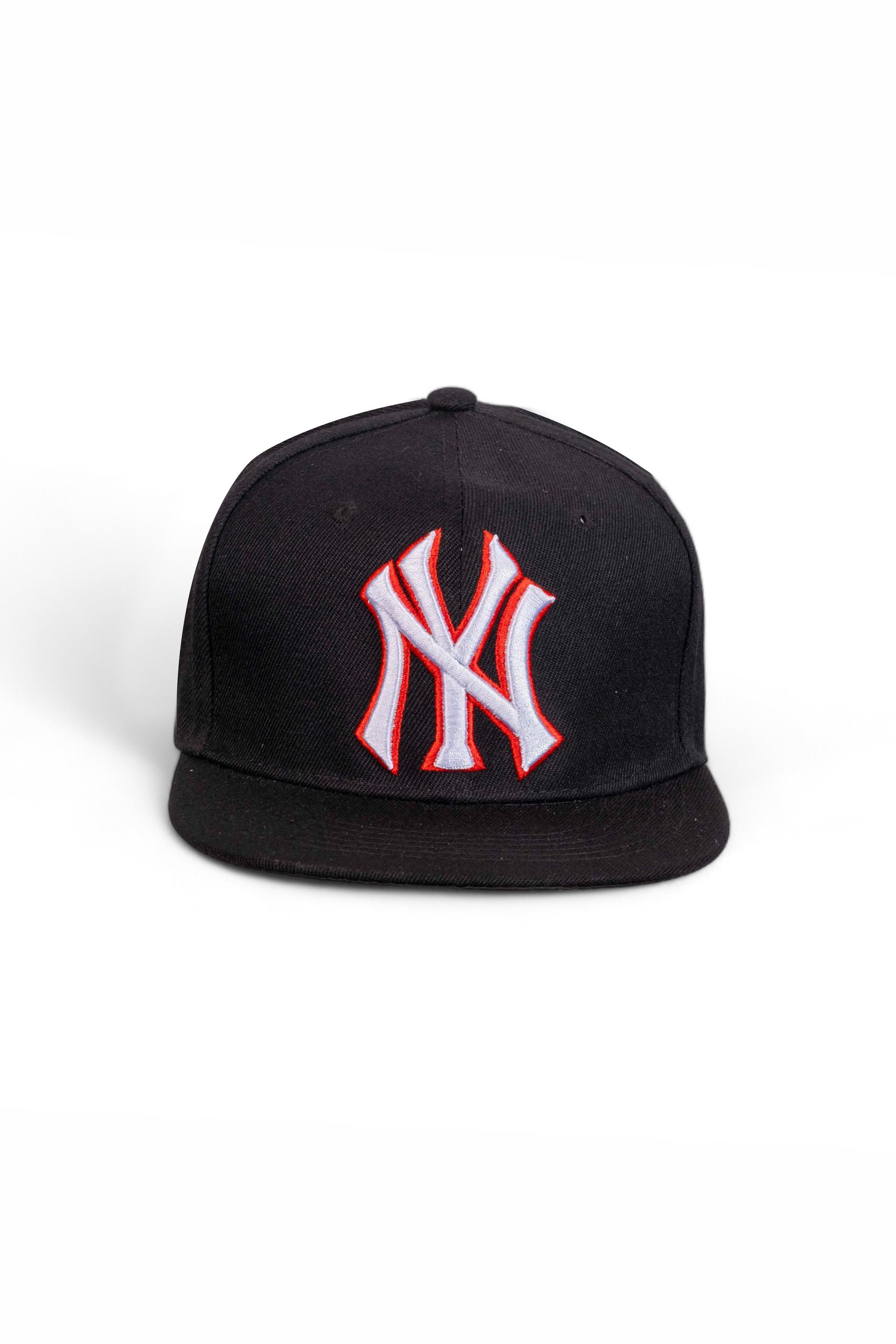 New York Unisex Siyah Renk Beyaz Nakış  Snapback Şapka