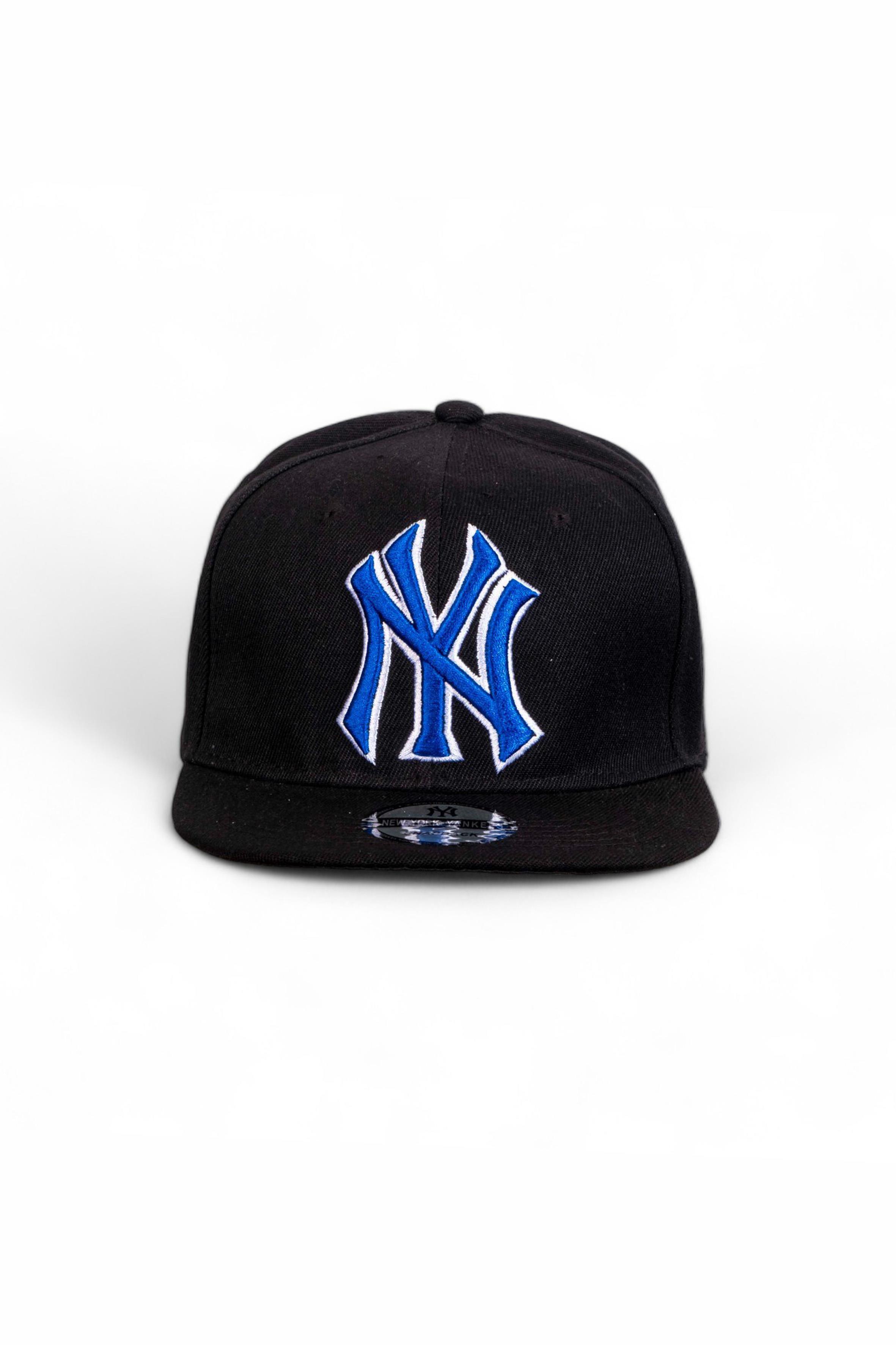 New York Unisex Siyah Renk Mavi Nakış  Snapback Şapka