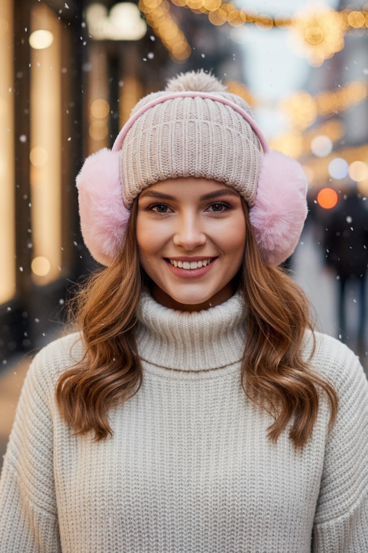 PELUŞ KATLANABİLİR YUMUŞAK DOKULU  KULAKLIK