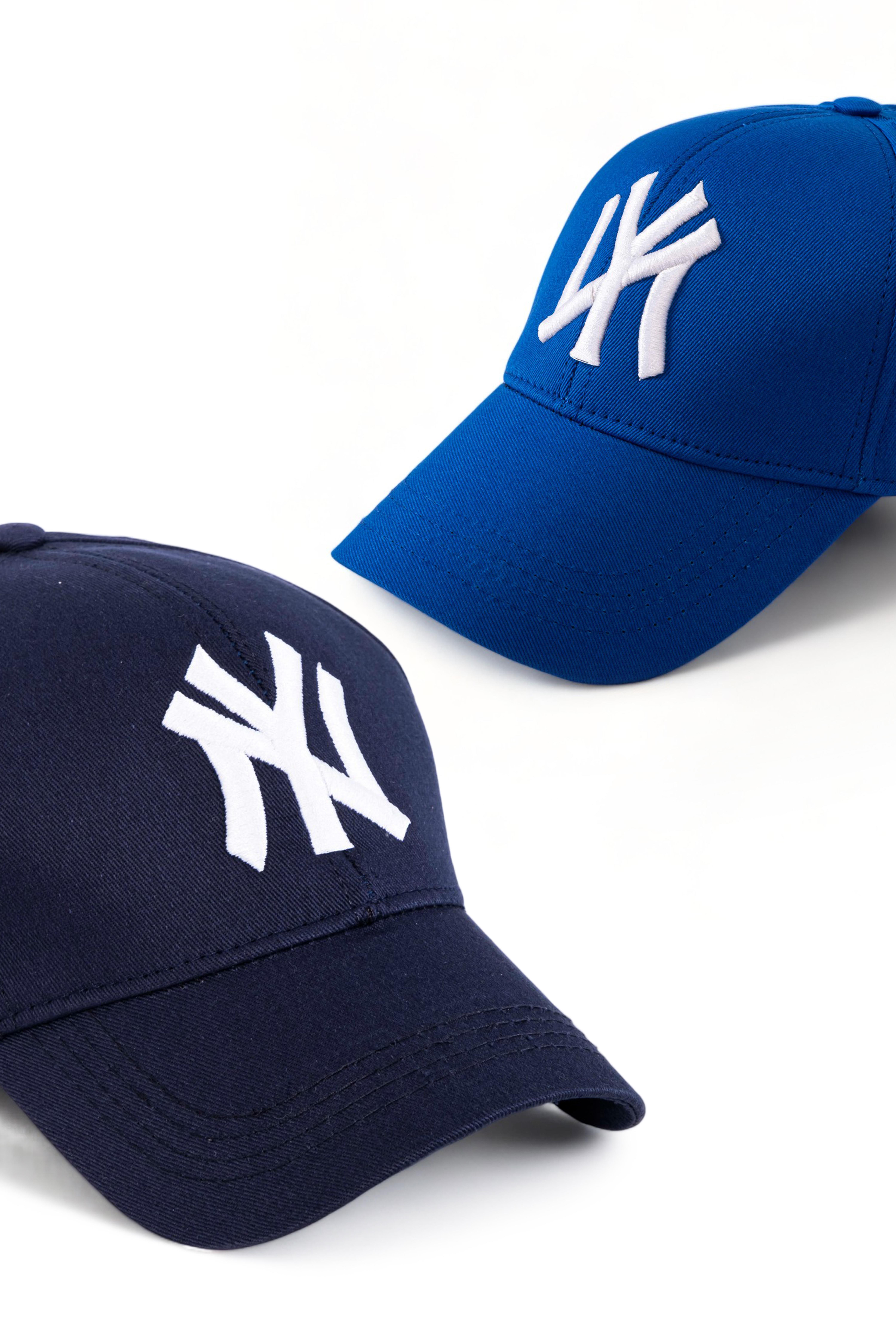 Unisex 2'li Set Lacivert ve Saxs Mavisi Ny New York Beyzbol Şapka