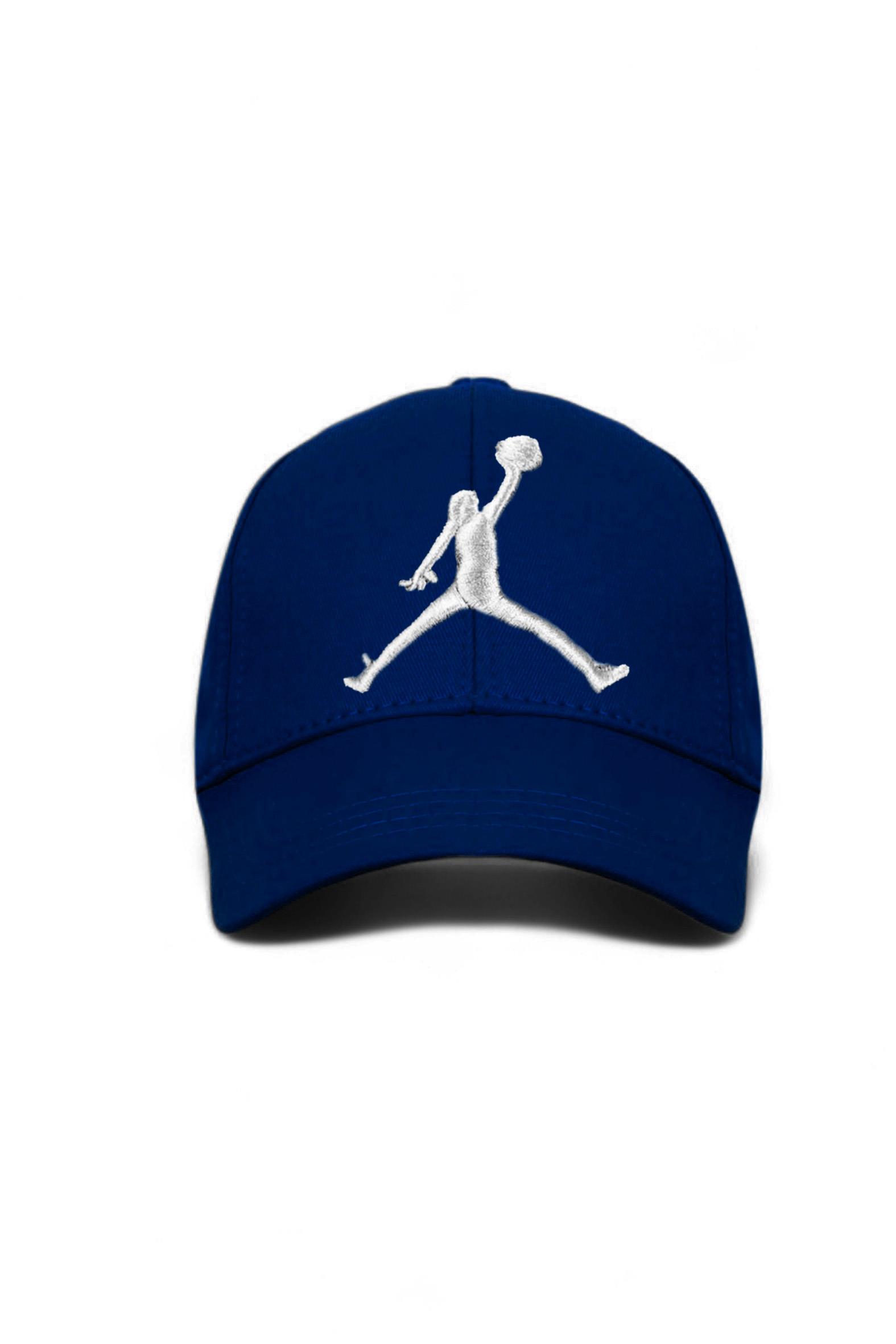 Unisex Lacivert  Renk Beyaz Logo Beyzbol Jordan Şapka