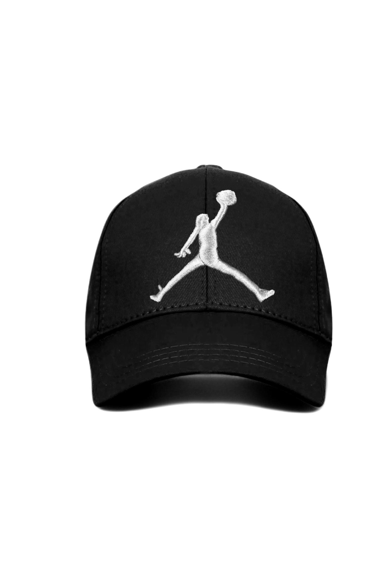 Unisex Siyah Renk Beyaz Logo Beyzbol Jordan Şapka