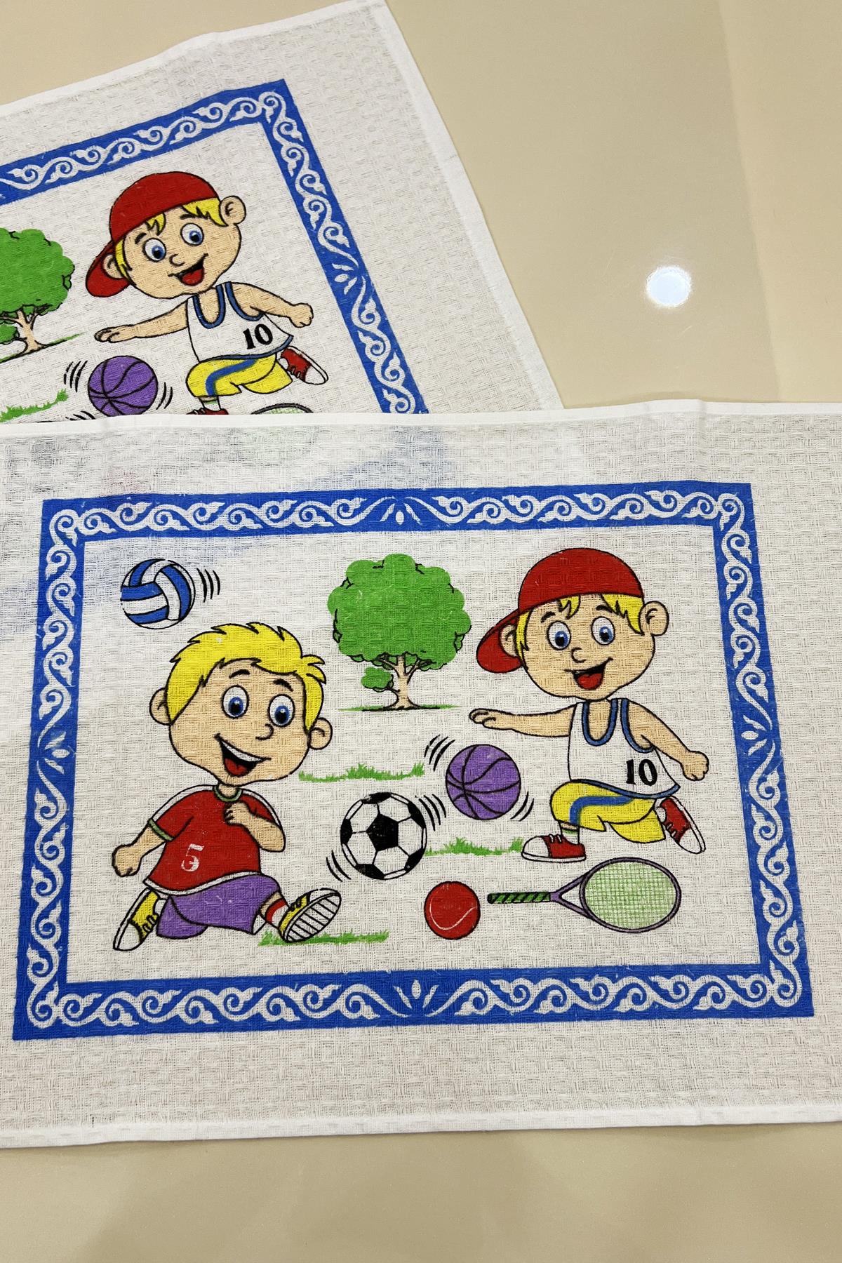 3 adet 35x50  Yıkanabilir Ilkokul Ve Okul Öncesi Beslenme Örtüsü El Bezi Anasınıfı Yemek Bezi