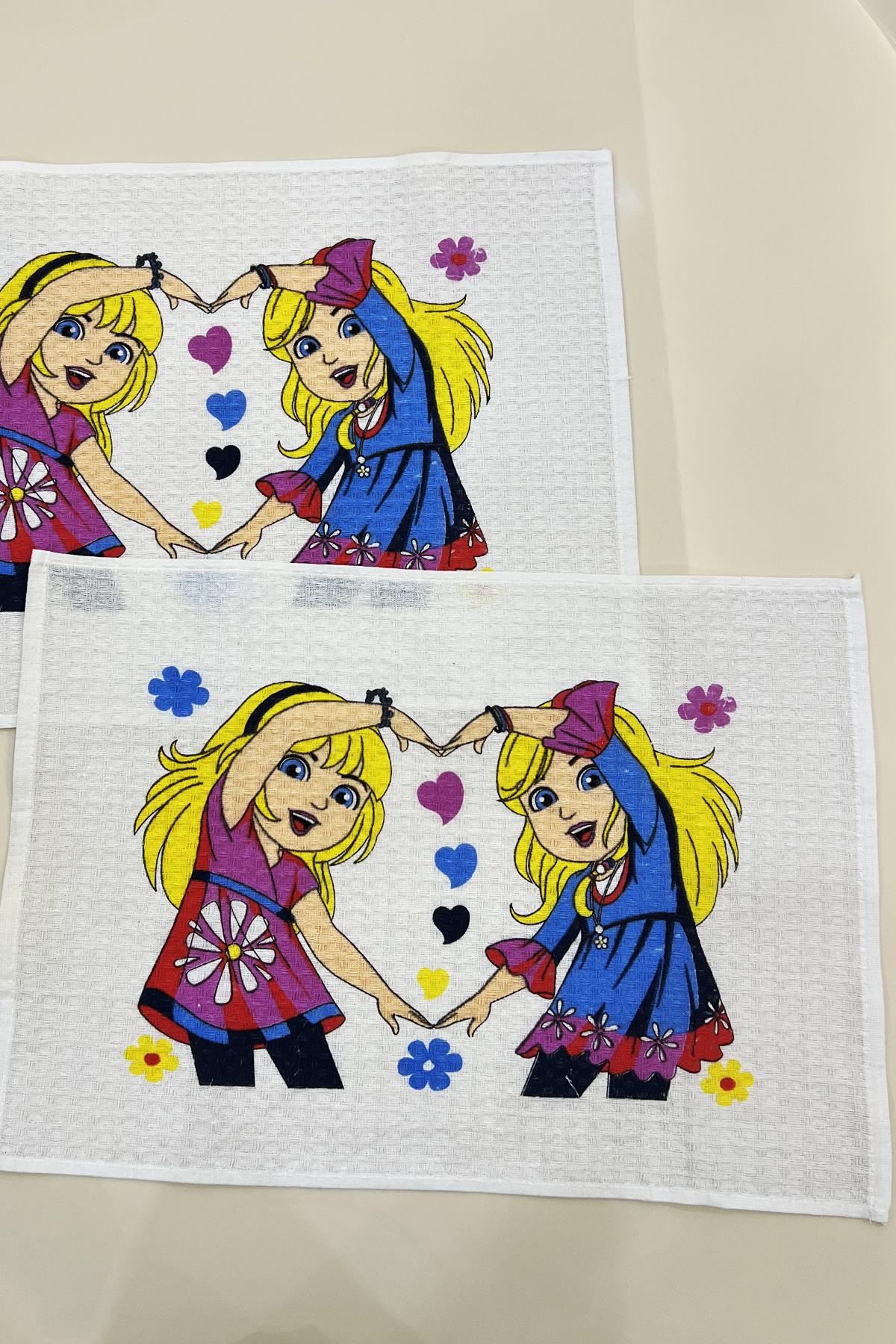 2 Adet 35x50 yıkanabilir ilkokul ve okul öncesi Beslenme Örtüsü/bezi_Çocuk_1037-A