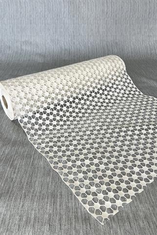 Pvc Şeffaf Kaplama Kaydırmaz Dolap Içi Kaymaz Dantel Raf Örtüsü - 1009-İ-Petek