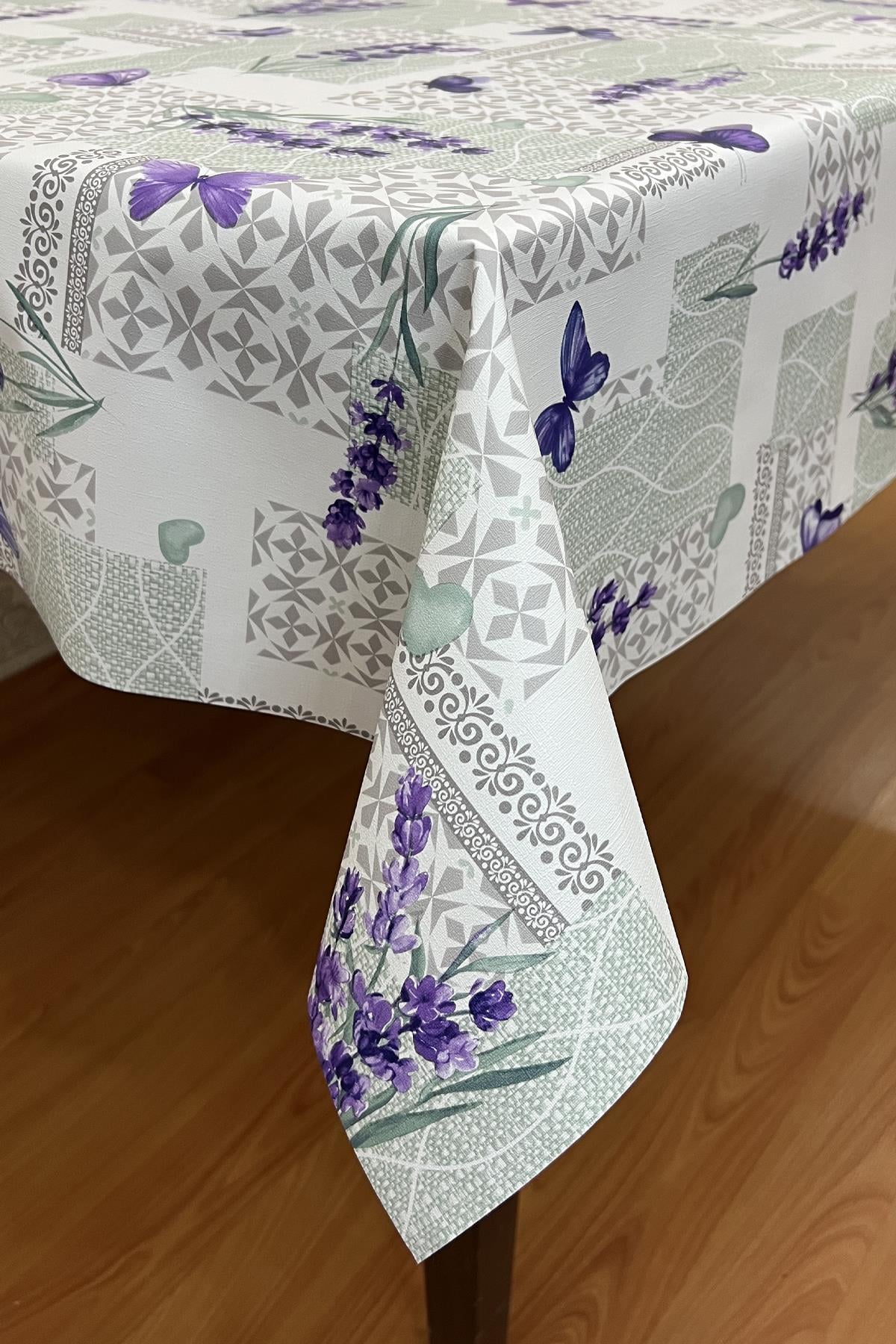 Pvc elyaf tabanlı Silinebilir Muşamba Masa Örtüsü_lavanta_1218