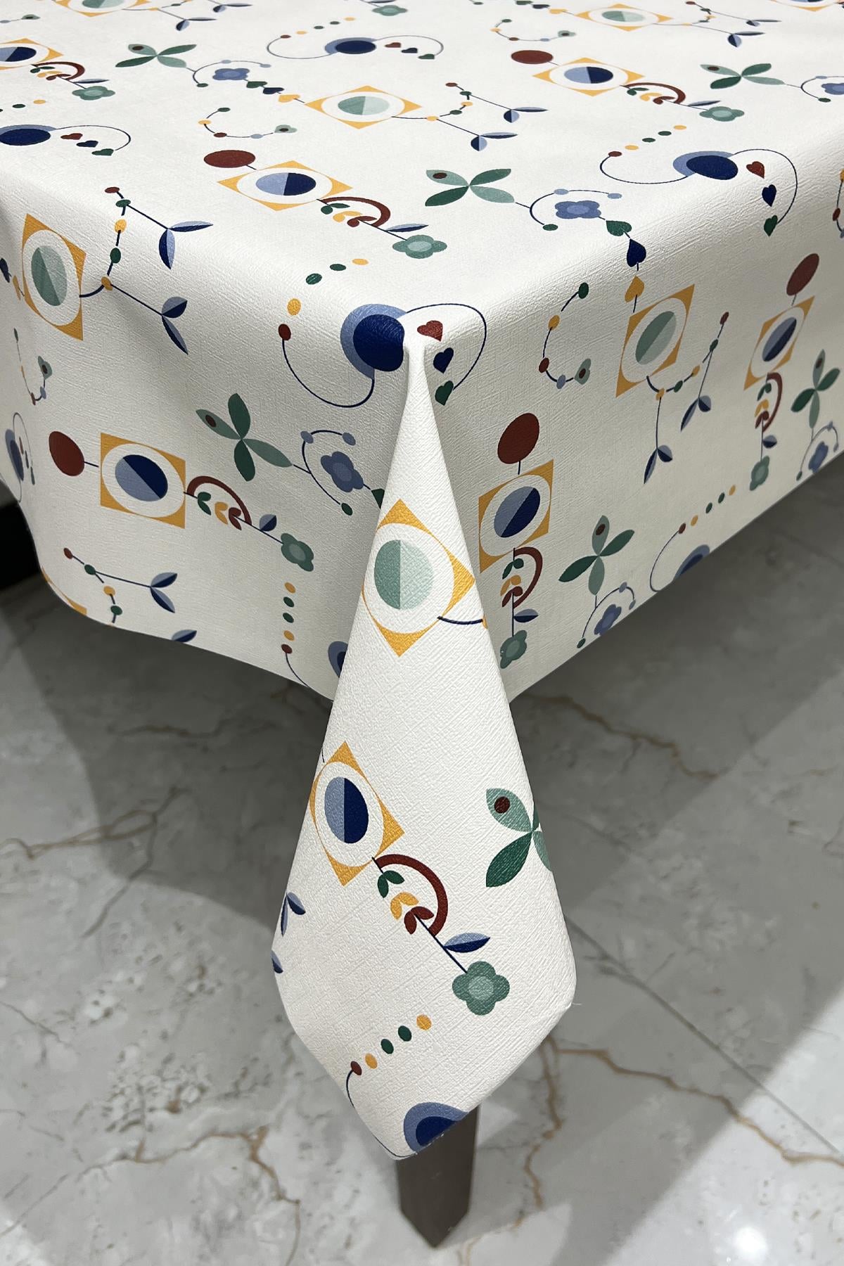 Pvc kaymaz elyaf tabanlı Silinebilir Muşamba Masa Örtüsü_211-A