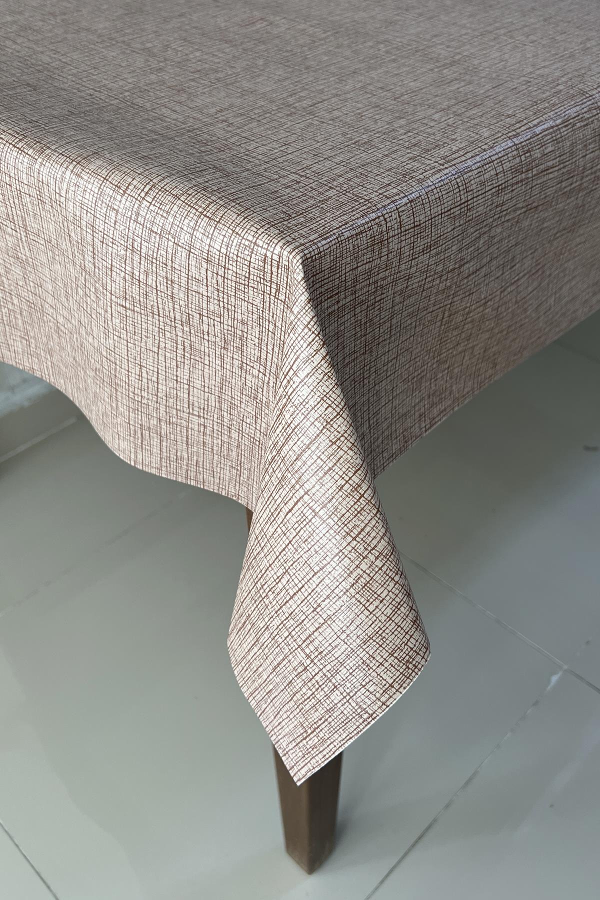 Pvc kaymaz elyaf tabanlı Silinebilir Muşamba Masa Örtüsü_50D