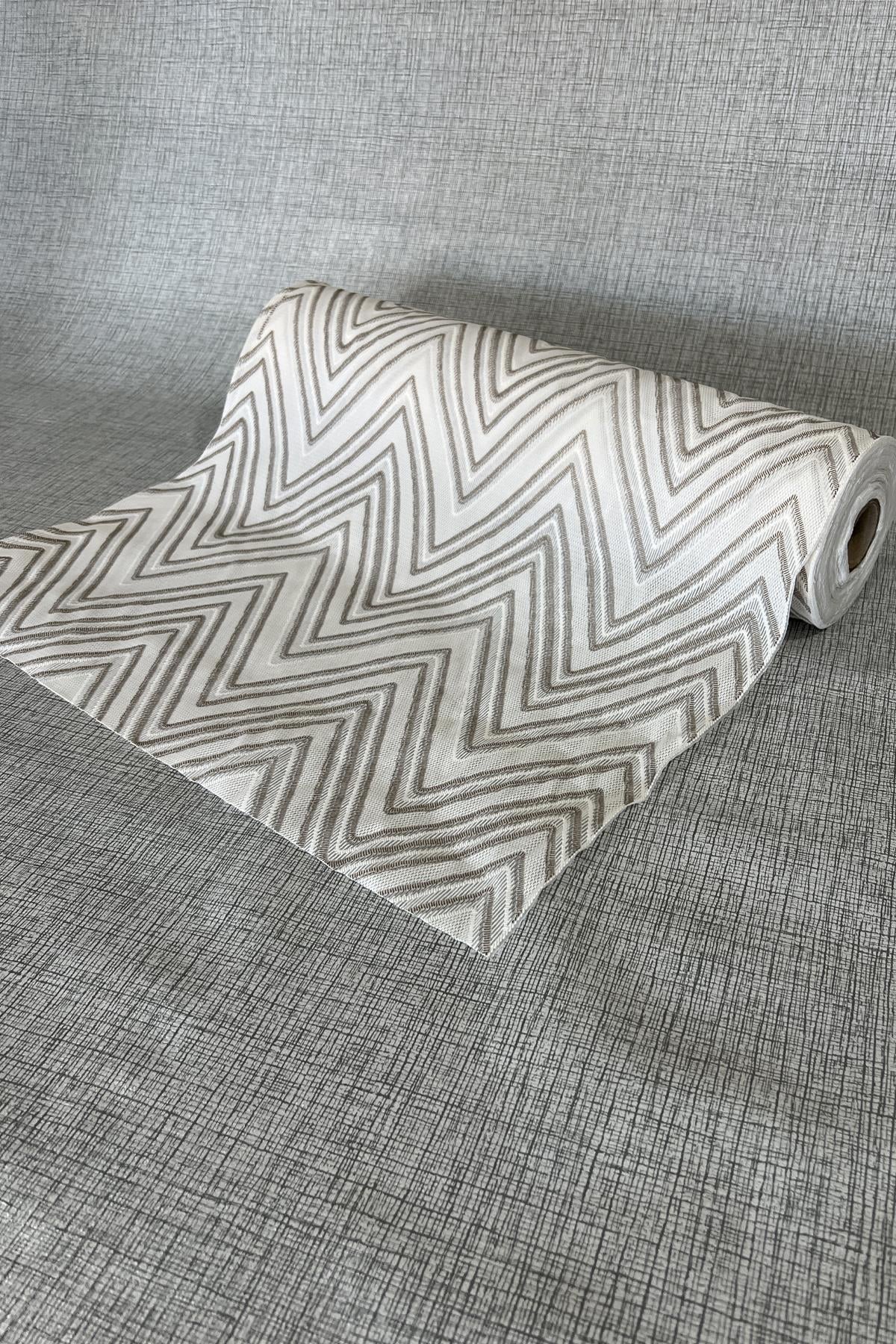 Pvc Şeffaf Dantel Raf Örtüsü - Geometrik_1009-D