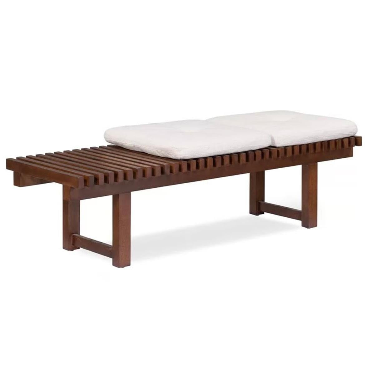 Napolyon Doğal Ahşap Izgaralı Bench