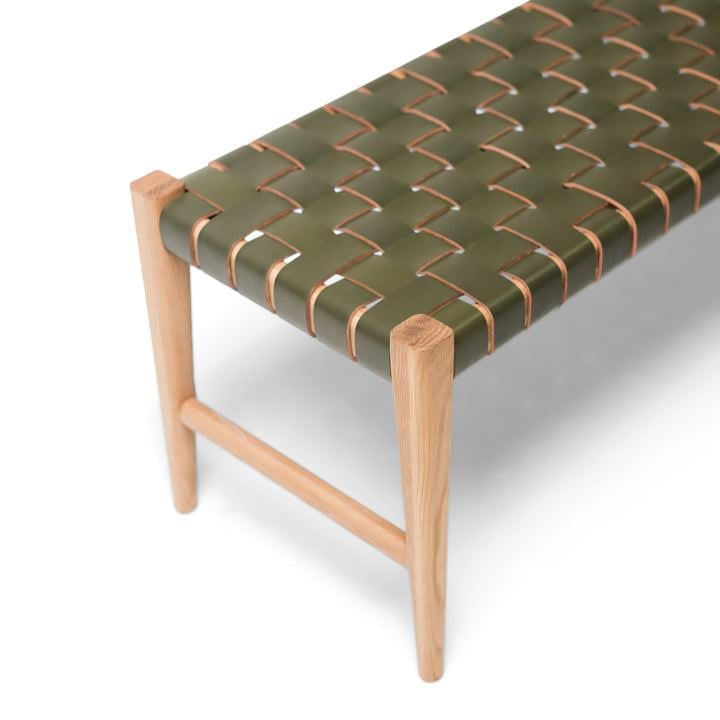NAPOLYON GERÇEK DERİ KENT BENCH, YEŞİL