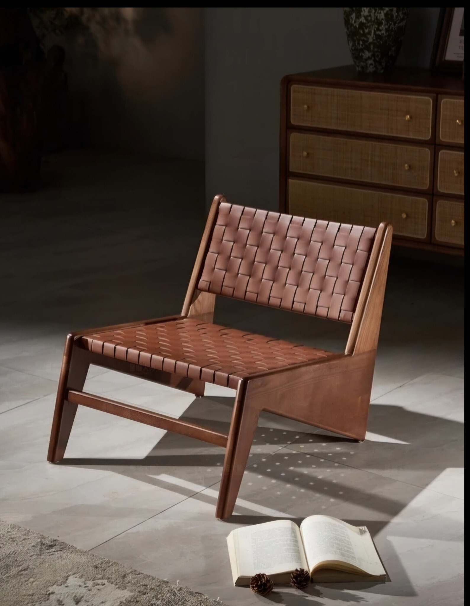 Napolyon Z Örgü Deri Berjer