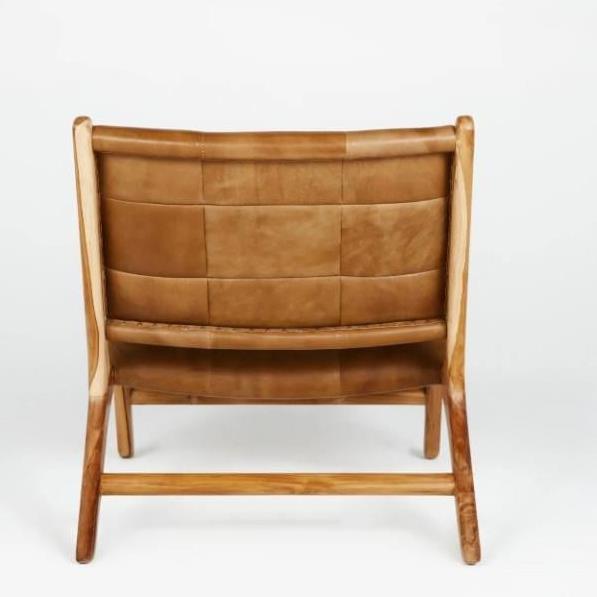 Napolyon Davina Gerçek Deri Berjer-Kahverengi