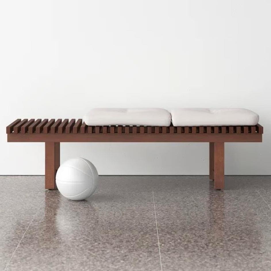 Napolyon Doğal Ahşap Izgaralı Bench