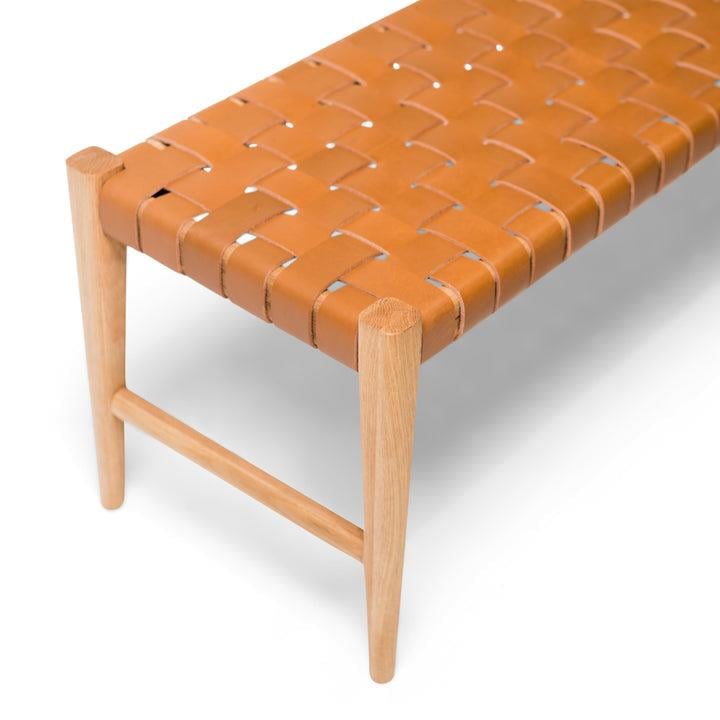 NAPOLYON GERÇEK DERİ KENT BENCH, KAHVERENGİ