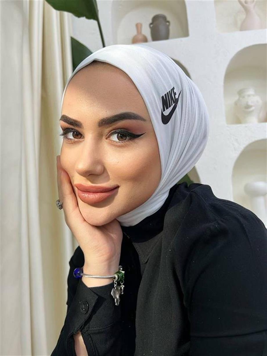 ÇITÇITLI MARKA HİJAP BEYAZ