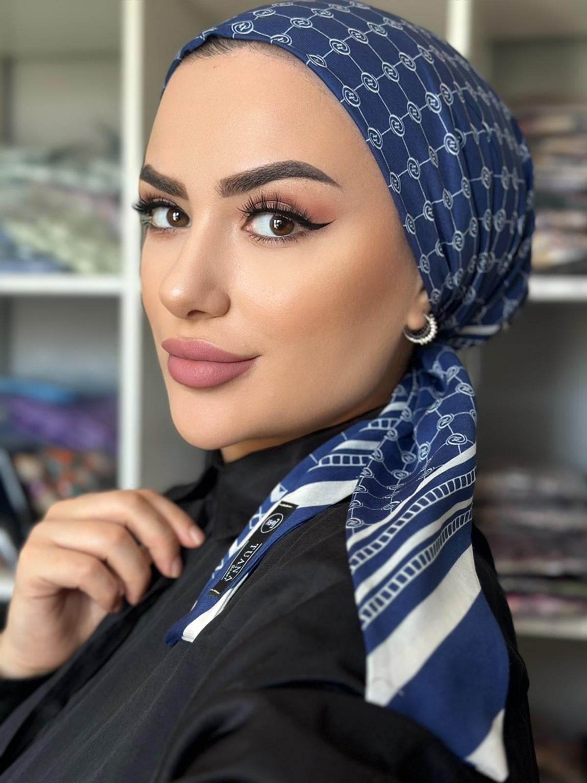 TREND ŞAL VAKKO (soft ipek ) lacivert 