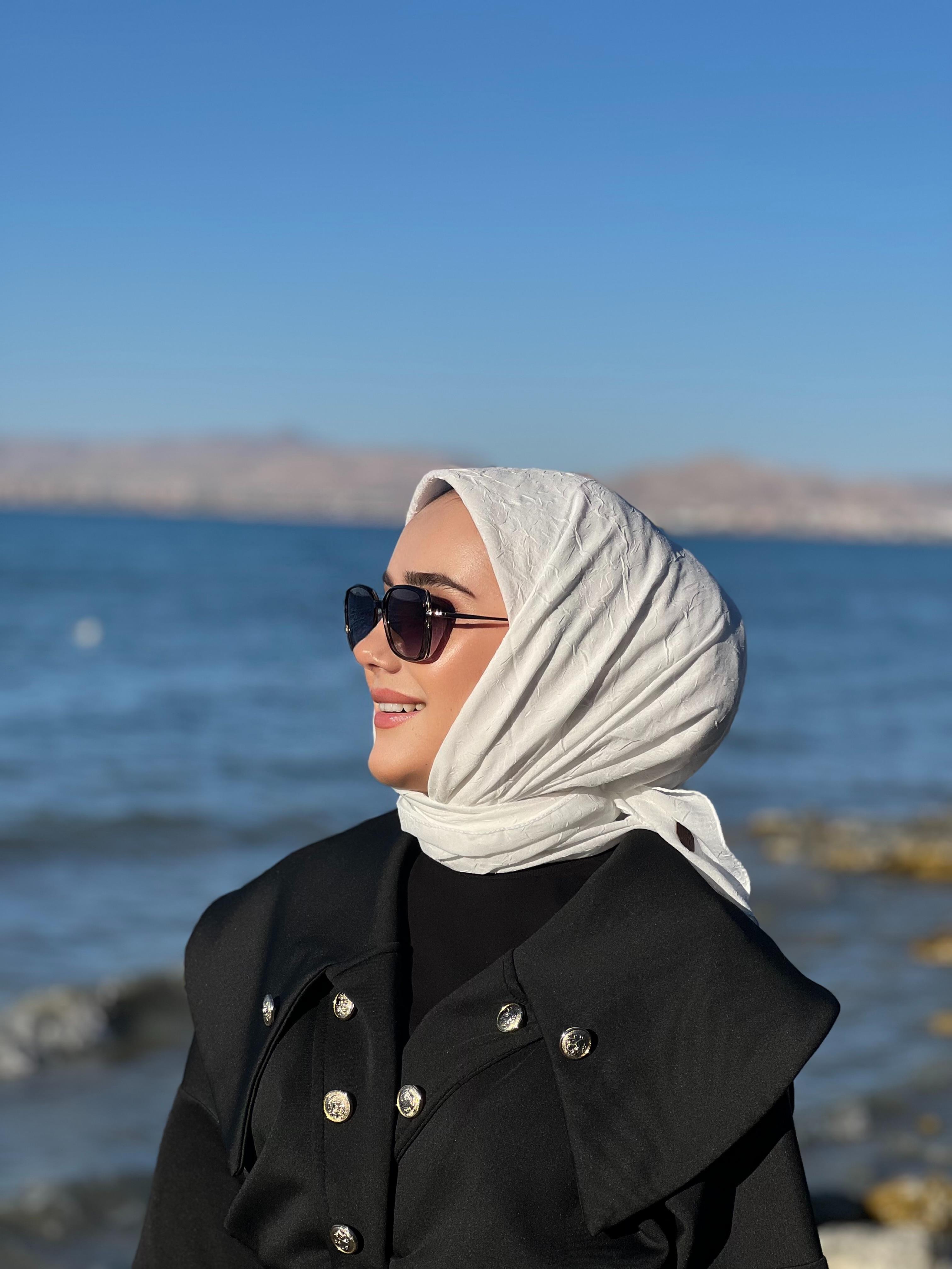 BAMBU KRAŞ EŞARP BEYAZ