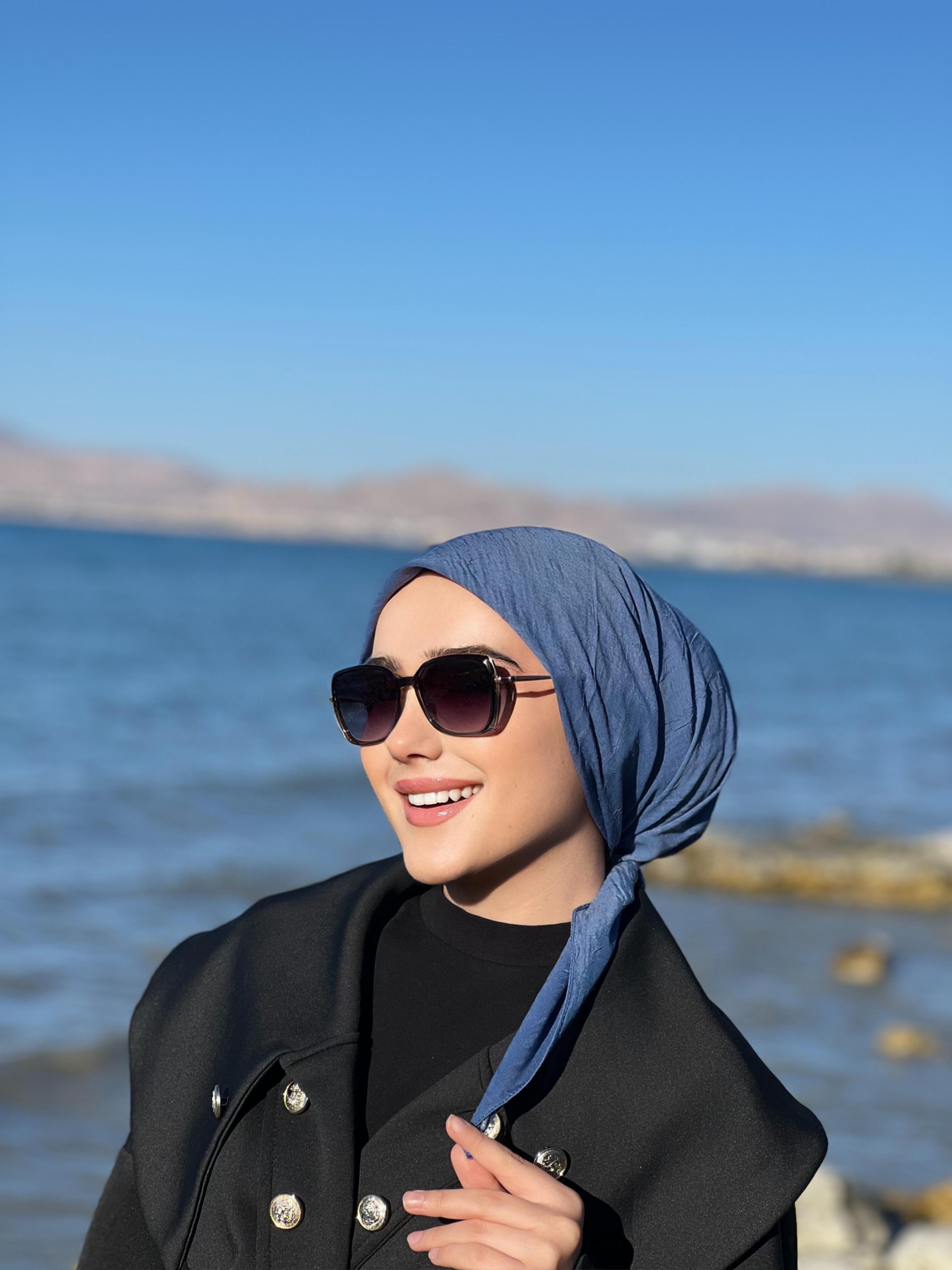 BAMBU KRAŞ EŞARP İNDİGO