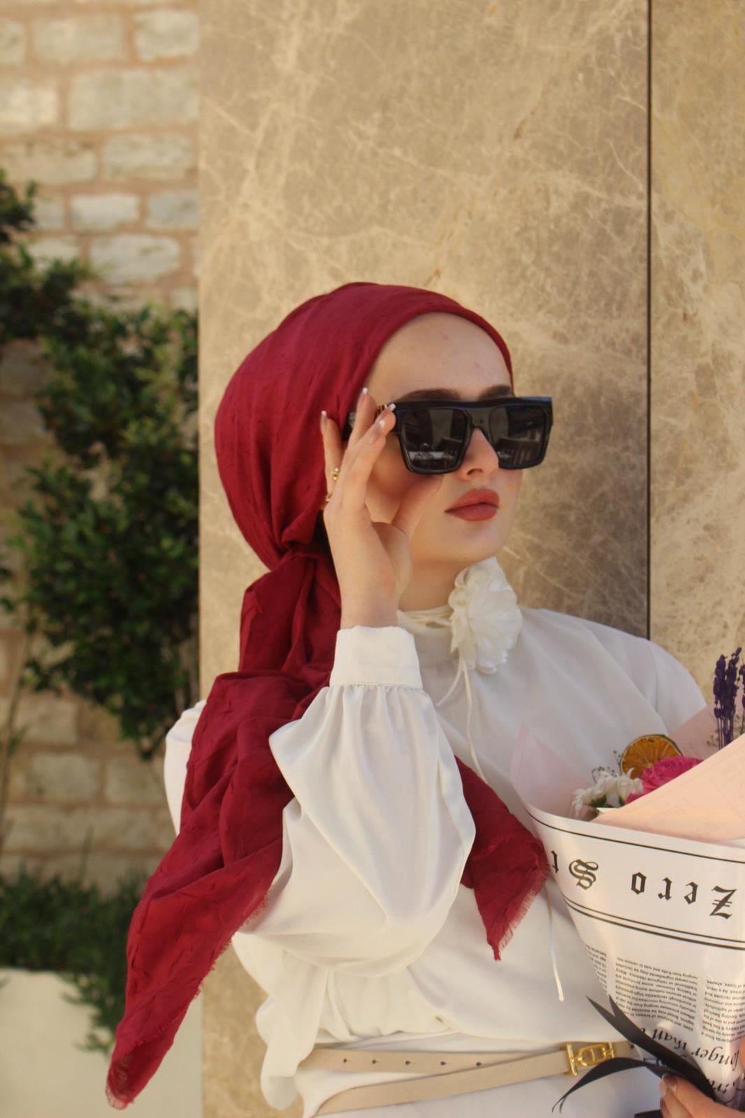 BAMBU KRAŞ ŞAL AÇIK BORDO