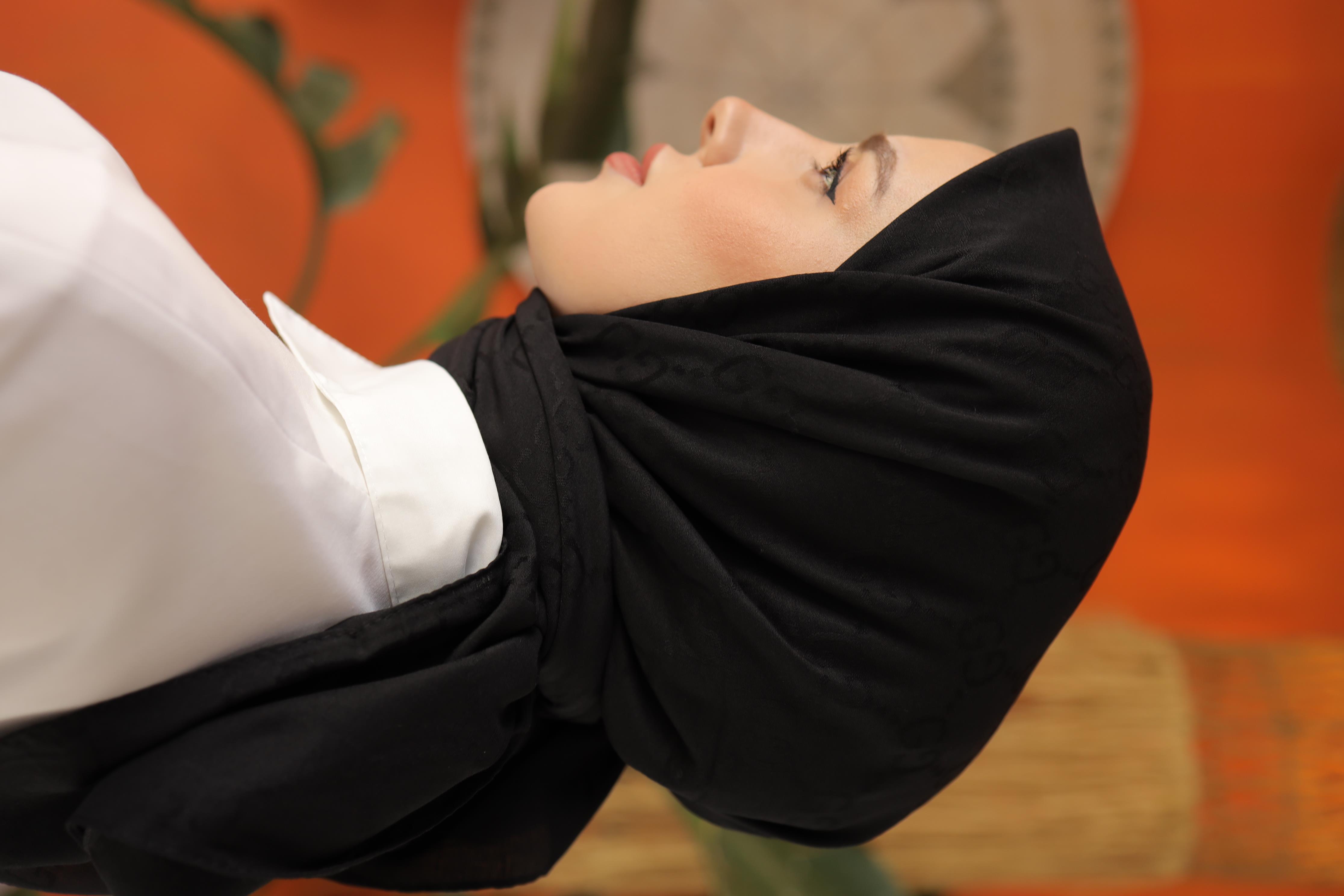 G DESEN EŞARP SİYAH