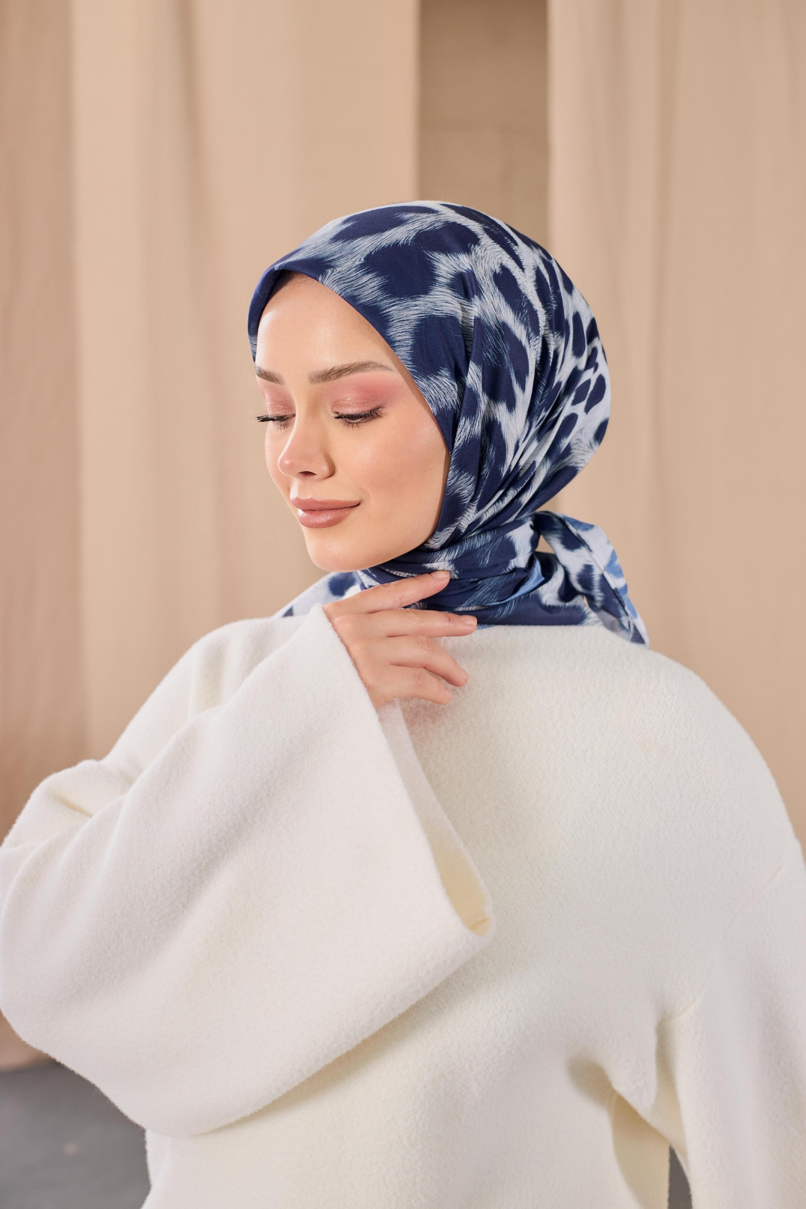 LEOPAR DESEN LACİVERT