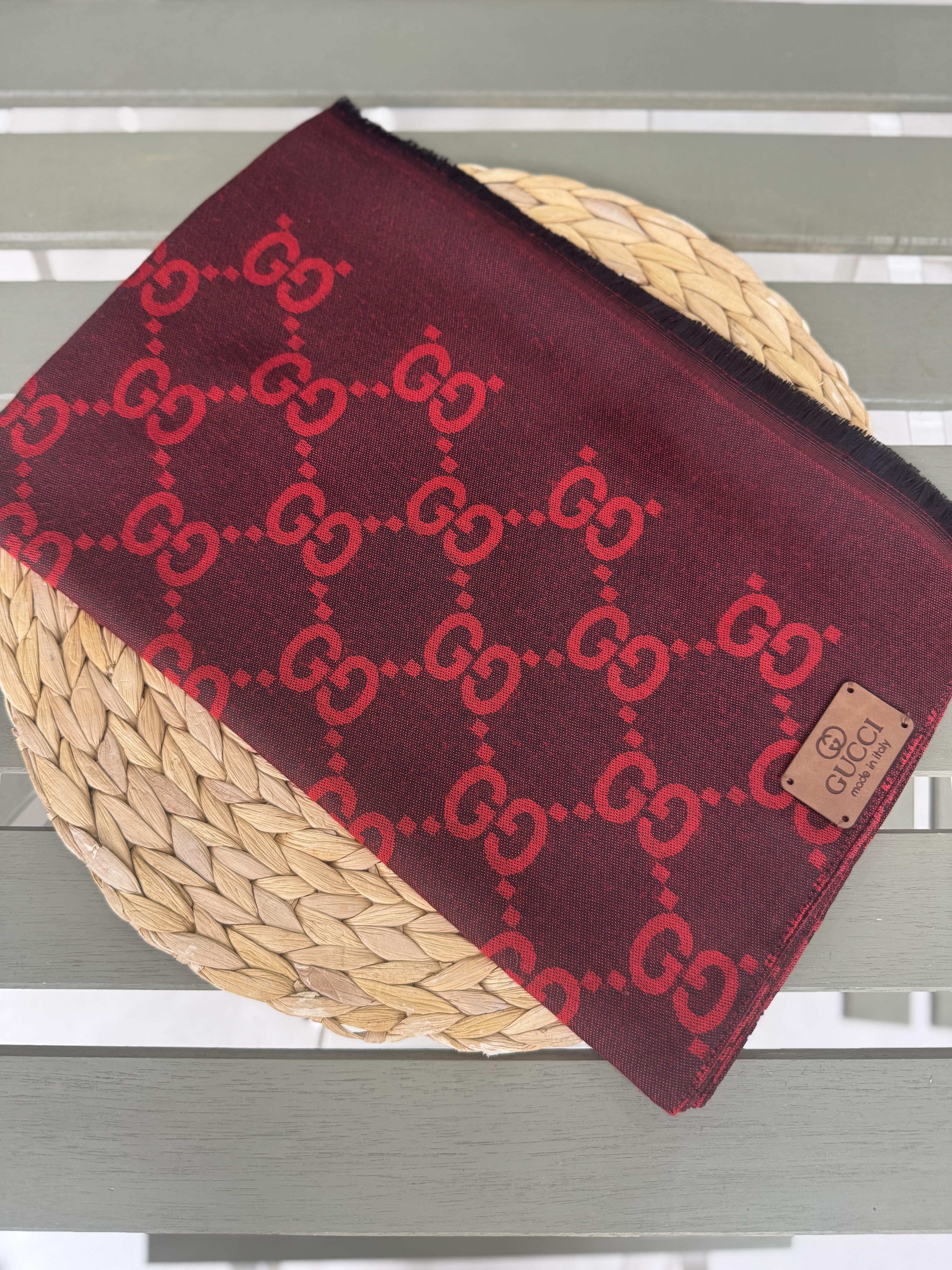 YÜN KAŞMİR ŞAL BORDO