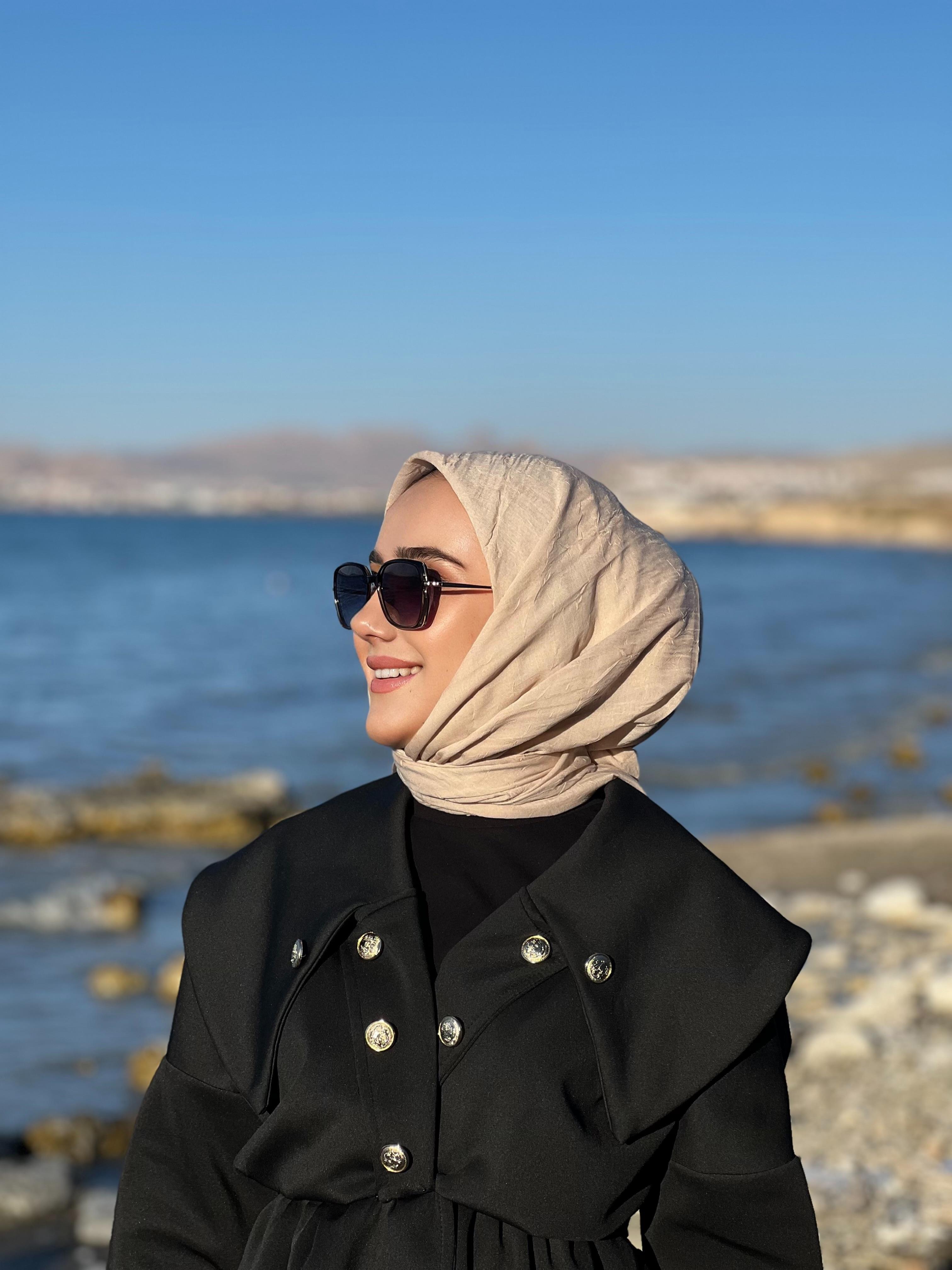 BAMBU KRAŞ EŞARP KREM 