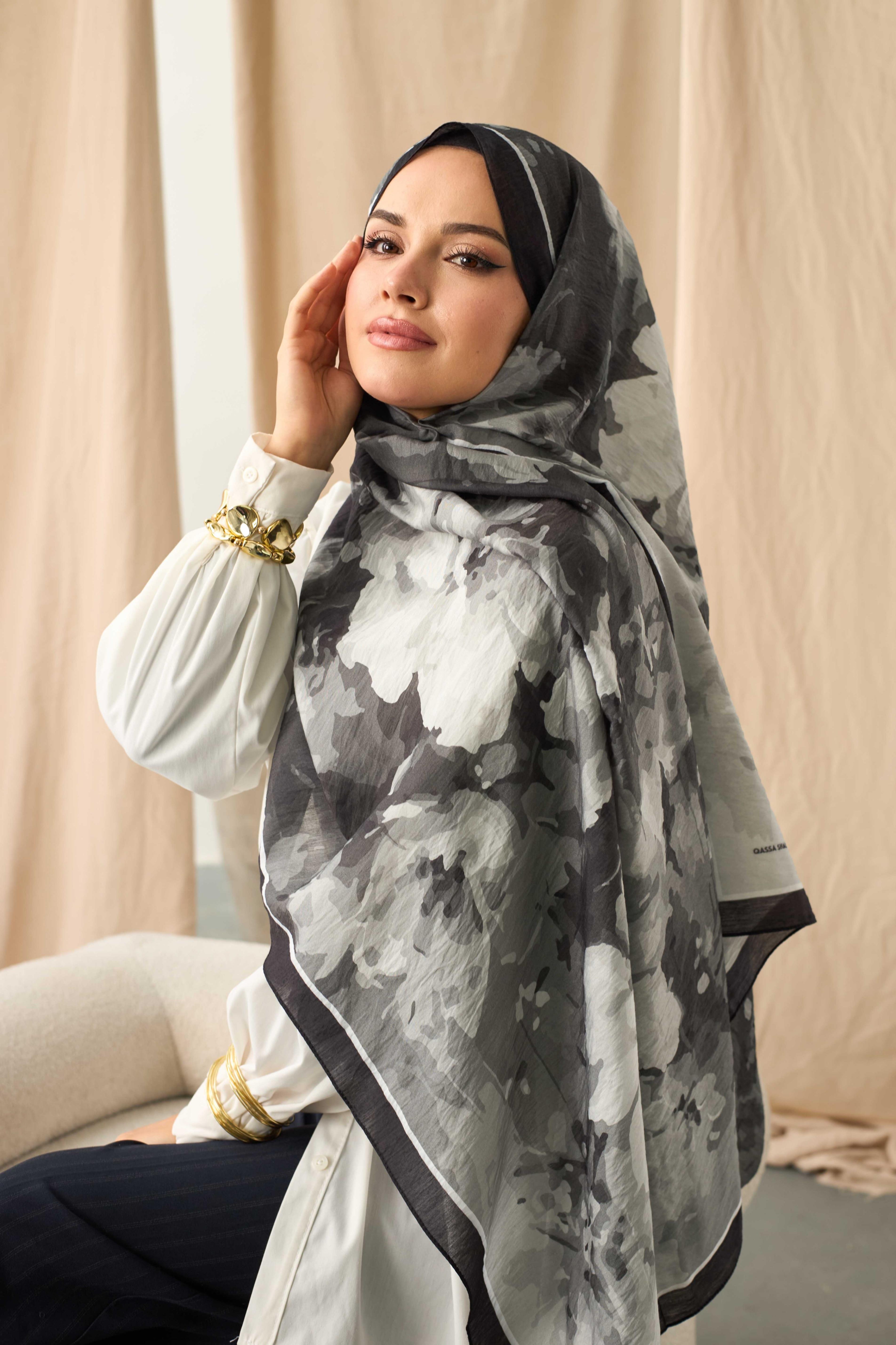 DESENLİ MODAL ŞAL GRİ