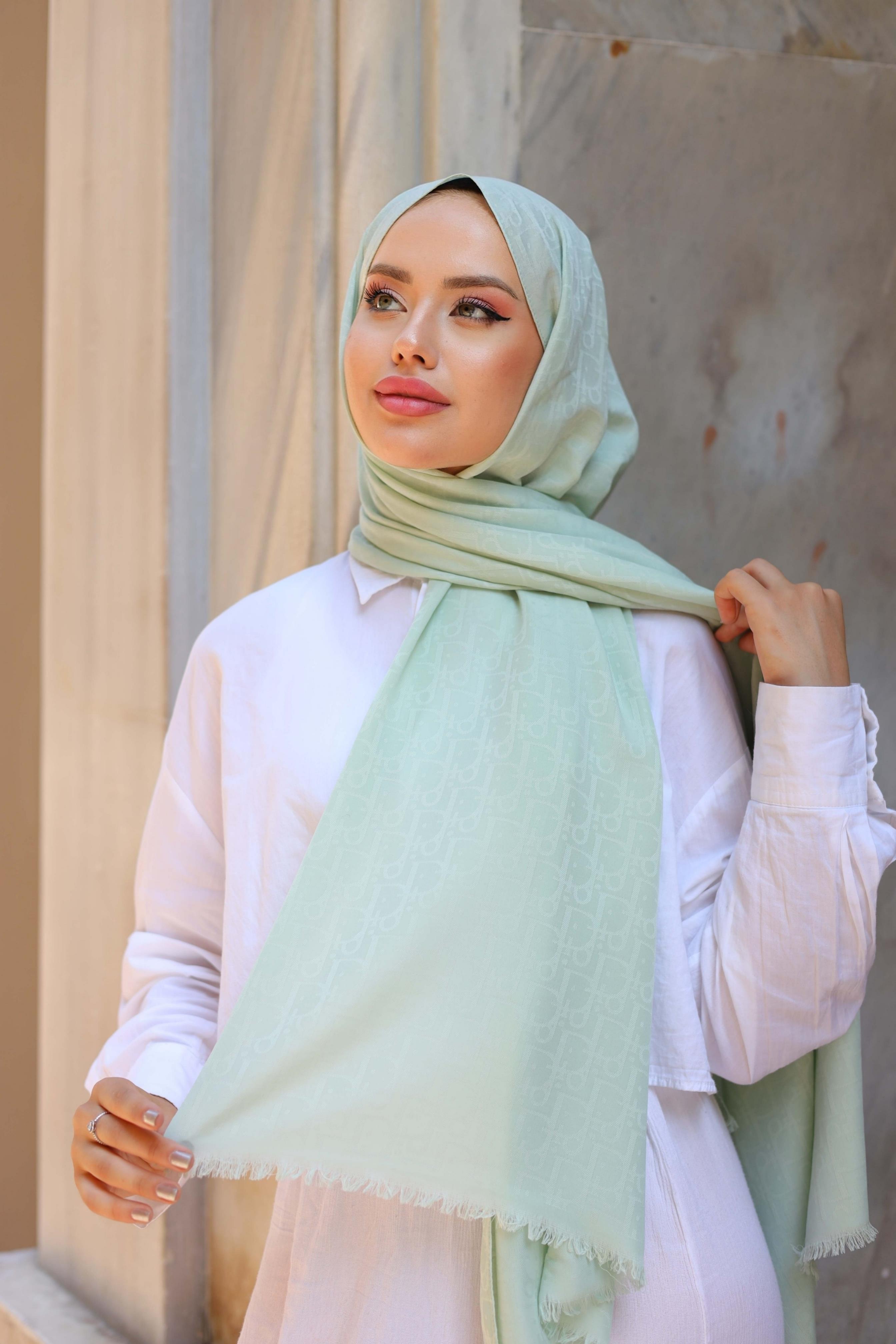 DİOR DESEN SU YEŞİLİ