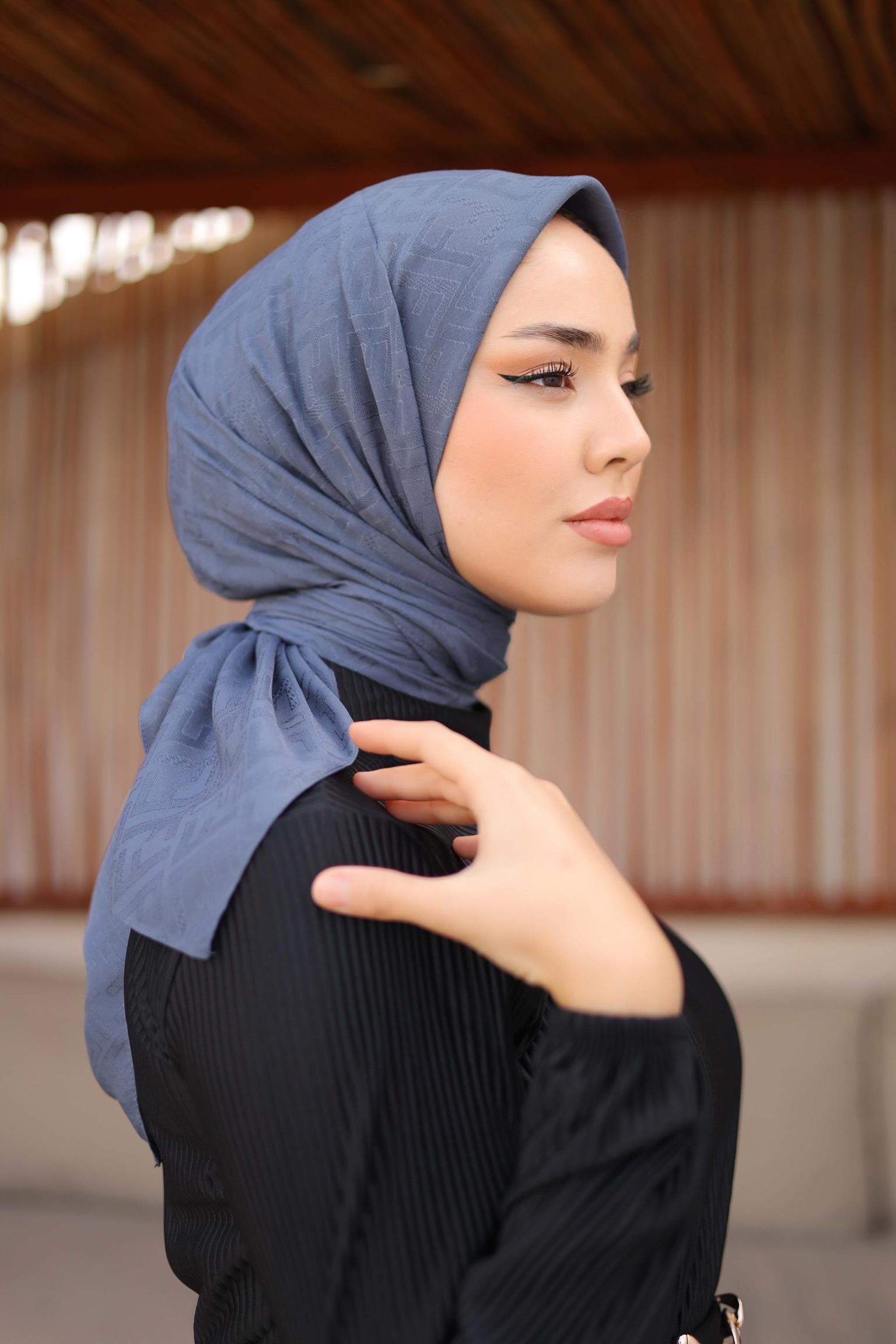 F DESEN EŞARP ANTRASİT