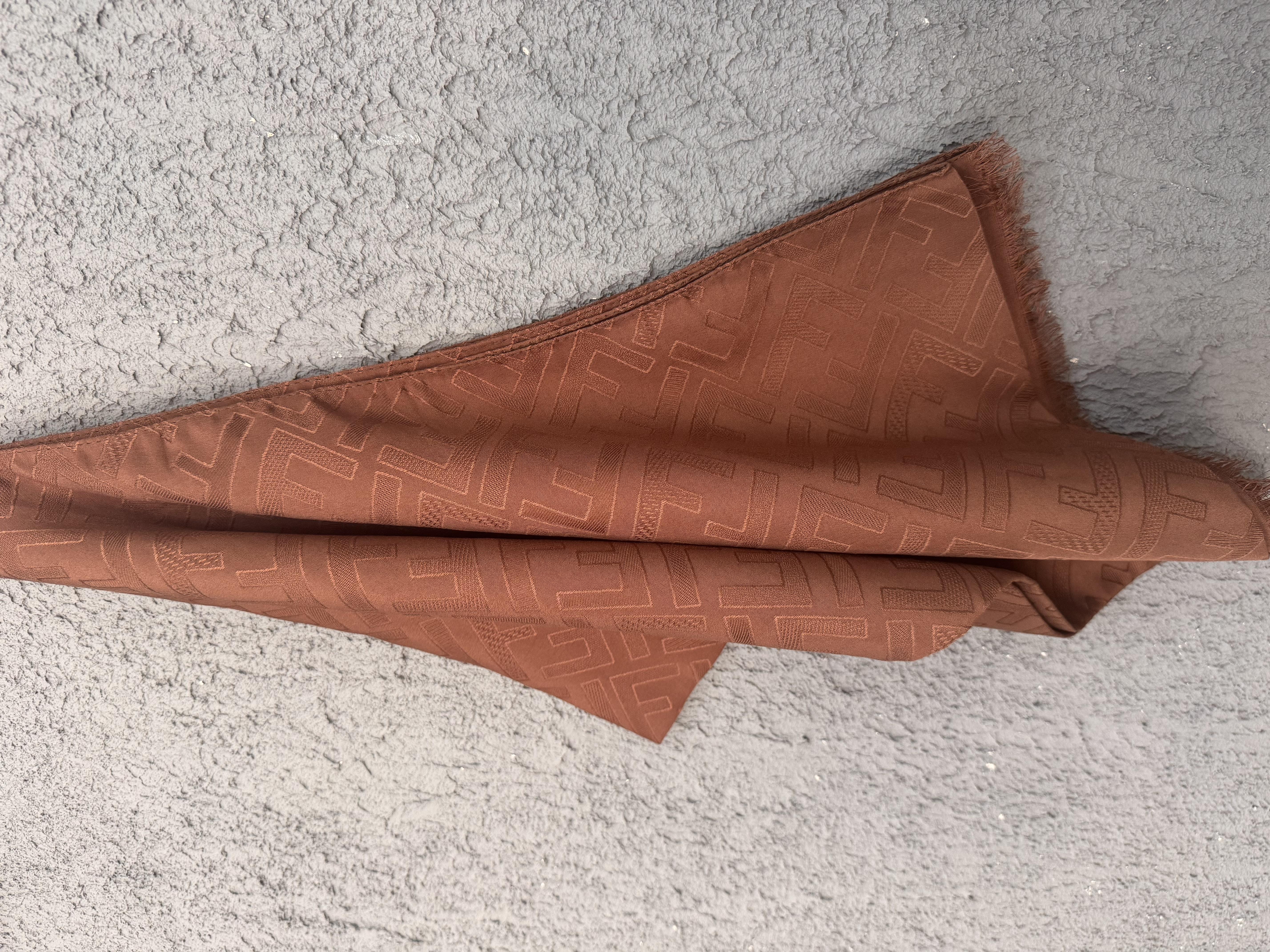 F DESEN ŞAL KAHVERENGİ