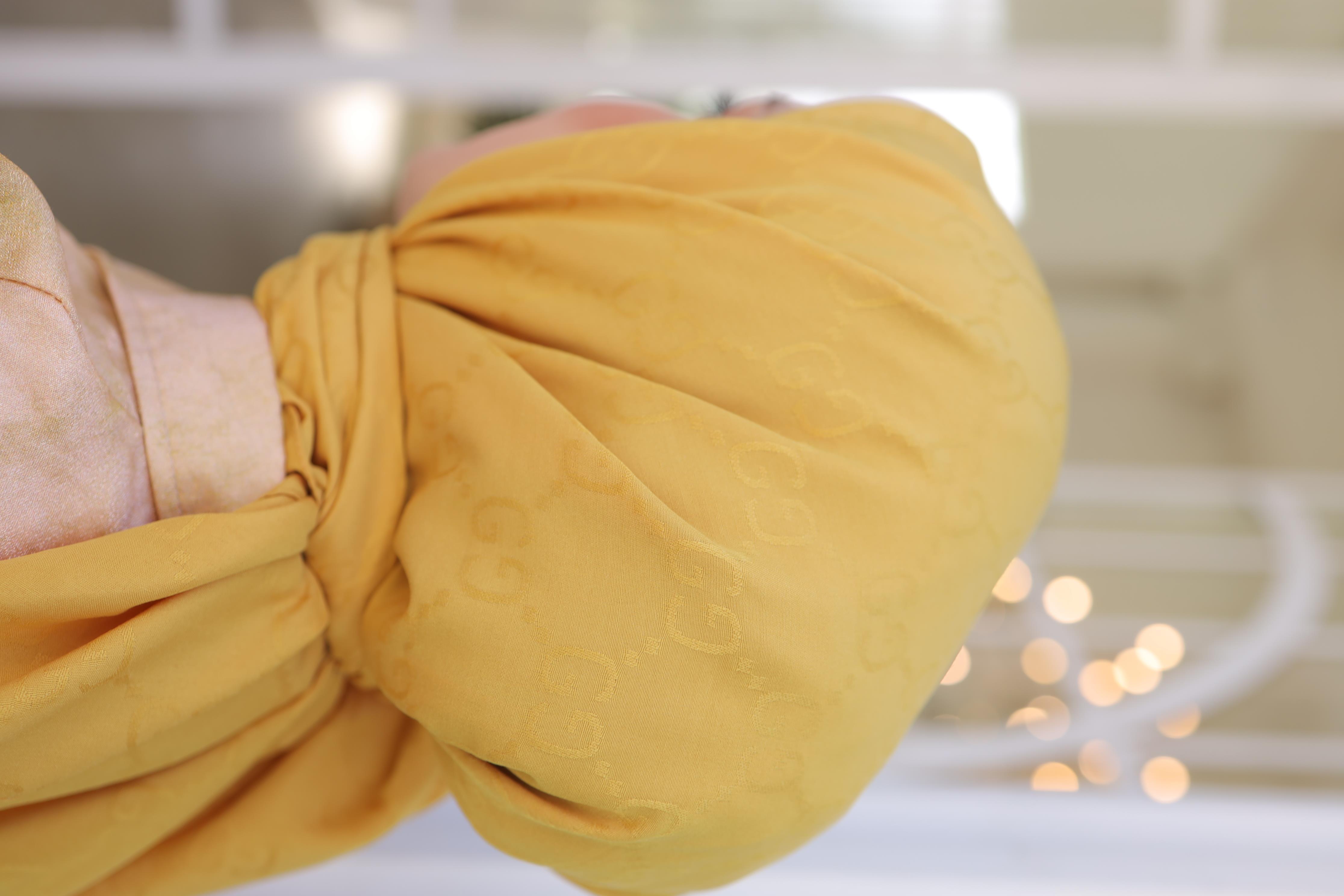 G DESEN EŞARP SAFRAN SARI