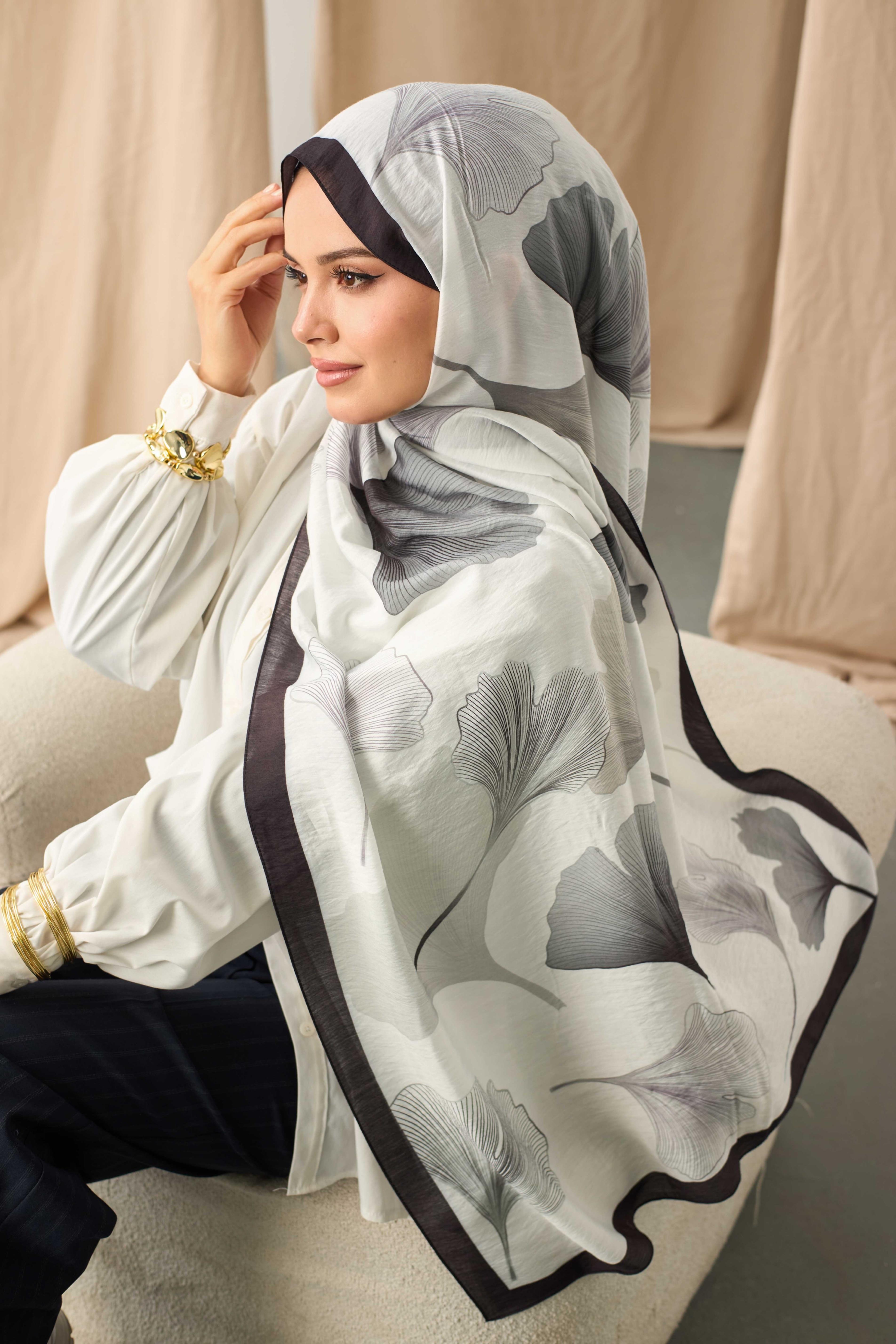 MODAL ŞAL FREZYA BEYAZ