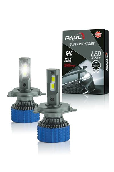 PAUL Süper Pro H4 24.000 Lümen GÜÇ Şimşek Etkili Odaklı Ufuk Çizgili Csp LED