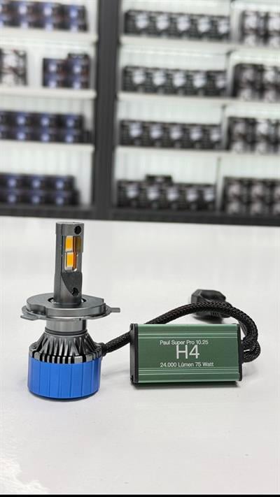 PAUL Süper Pro (SARI RENK) H4 24.000 Lümen GÜÇ Şimşek Etkili Odaklı Ufuk Çizgili Csp LED