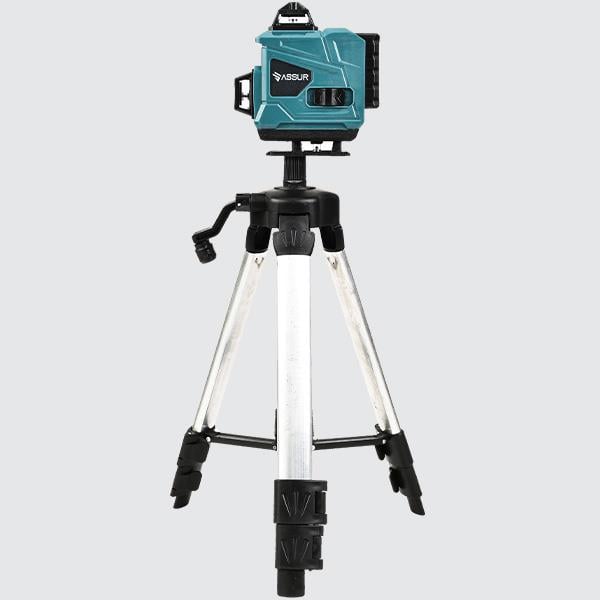 360° 16 Köşe Otomatik Hizalama Tripod'lu Lazer Metre Mavi