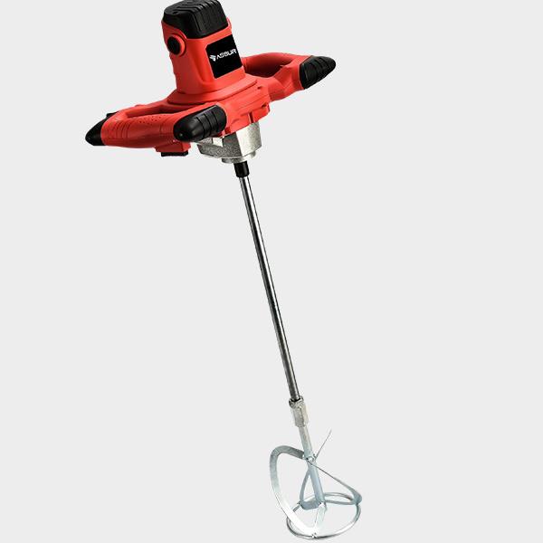 ASSUR Devir Ayarlı Elektrikli Alçı Boya Ve Harç Karıştırıcı Mikser Kırmızı