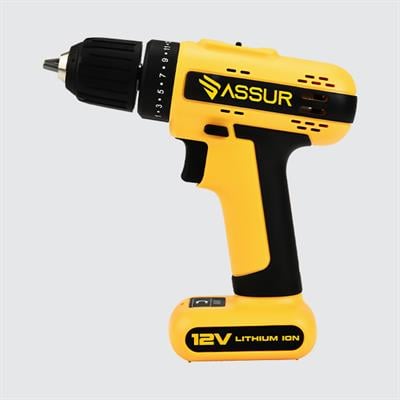 ASSUR Dahili Batarya Şarjlı Matkap Mıknatıs Gövde Sarı