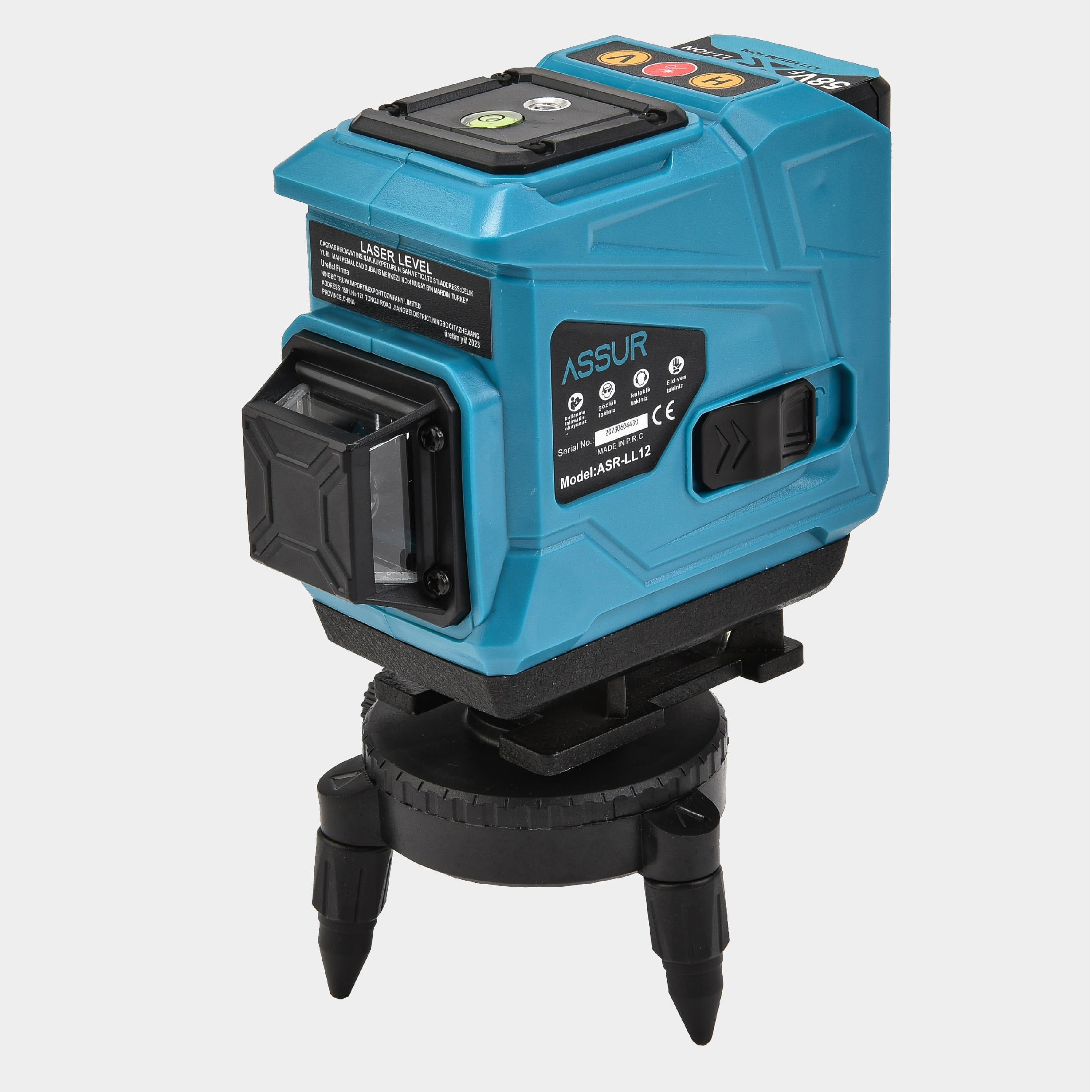 360° 12 Corners Automatic Alignment Laser Meter Green Striped Spirit Level Blue