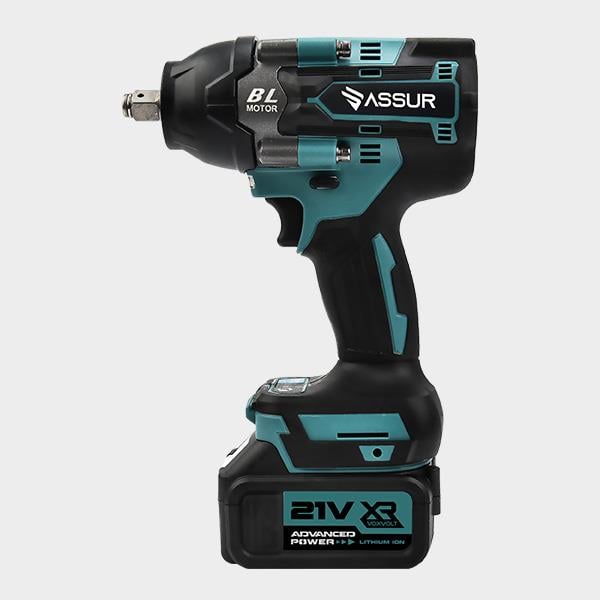 ASSUR BL Brushless Motor Cordless Nut Loader Screwing Ratchet 10 Batteries Blue