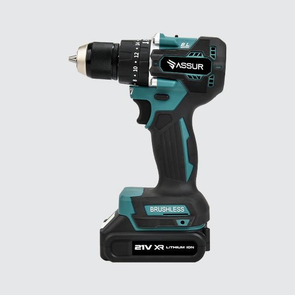 ASSUR Steel Chuck Brushless Motor Cordless Drill Blue