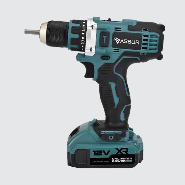  ASSUR Steel Chuck Cordless Drill Blue