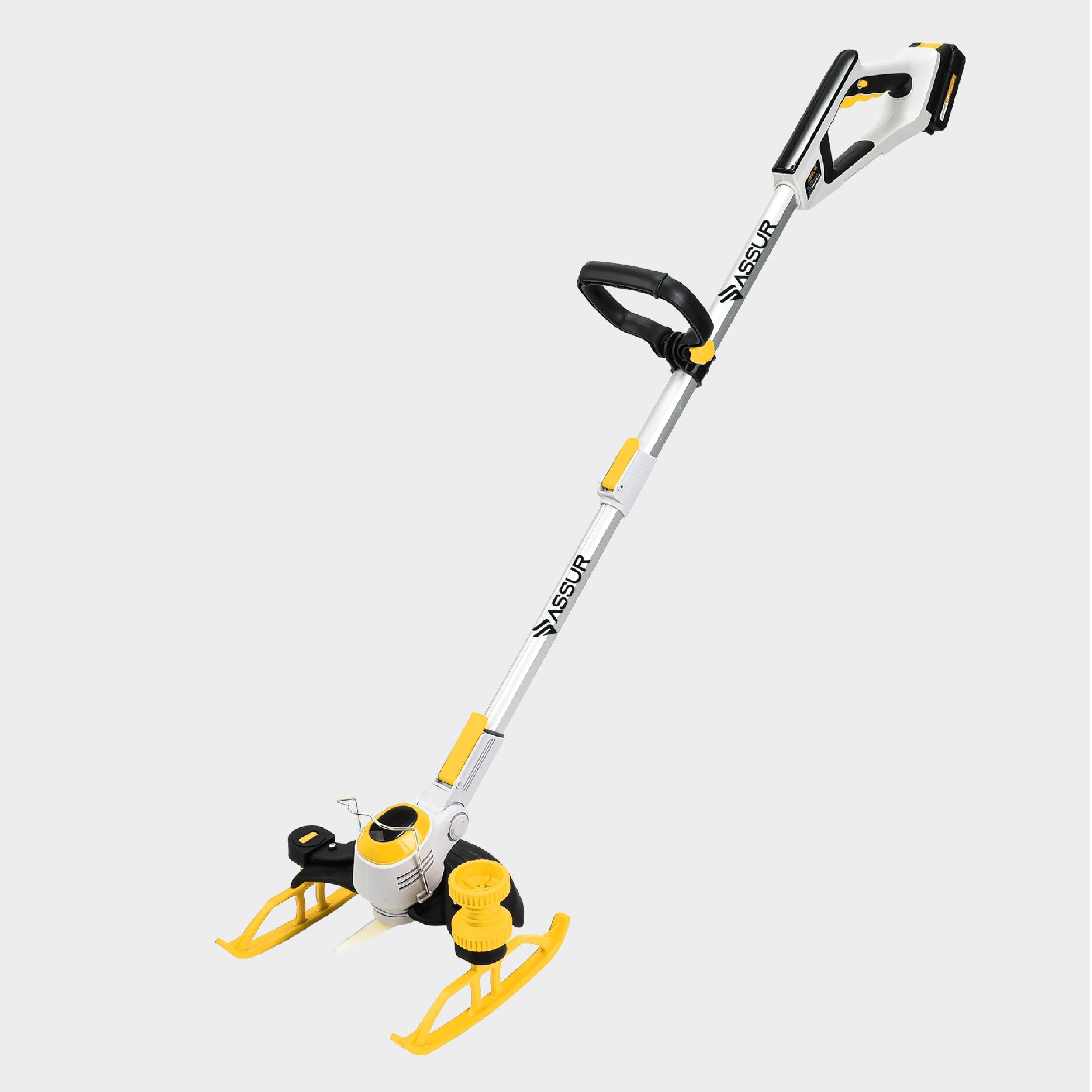 ASSUR Double Cordless Rechargeable Lawn Mower Yellow