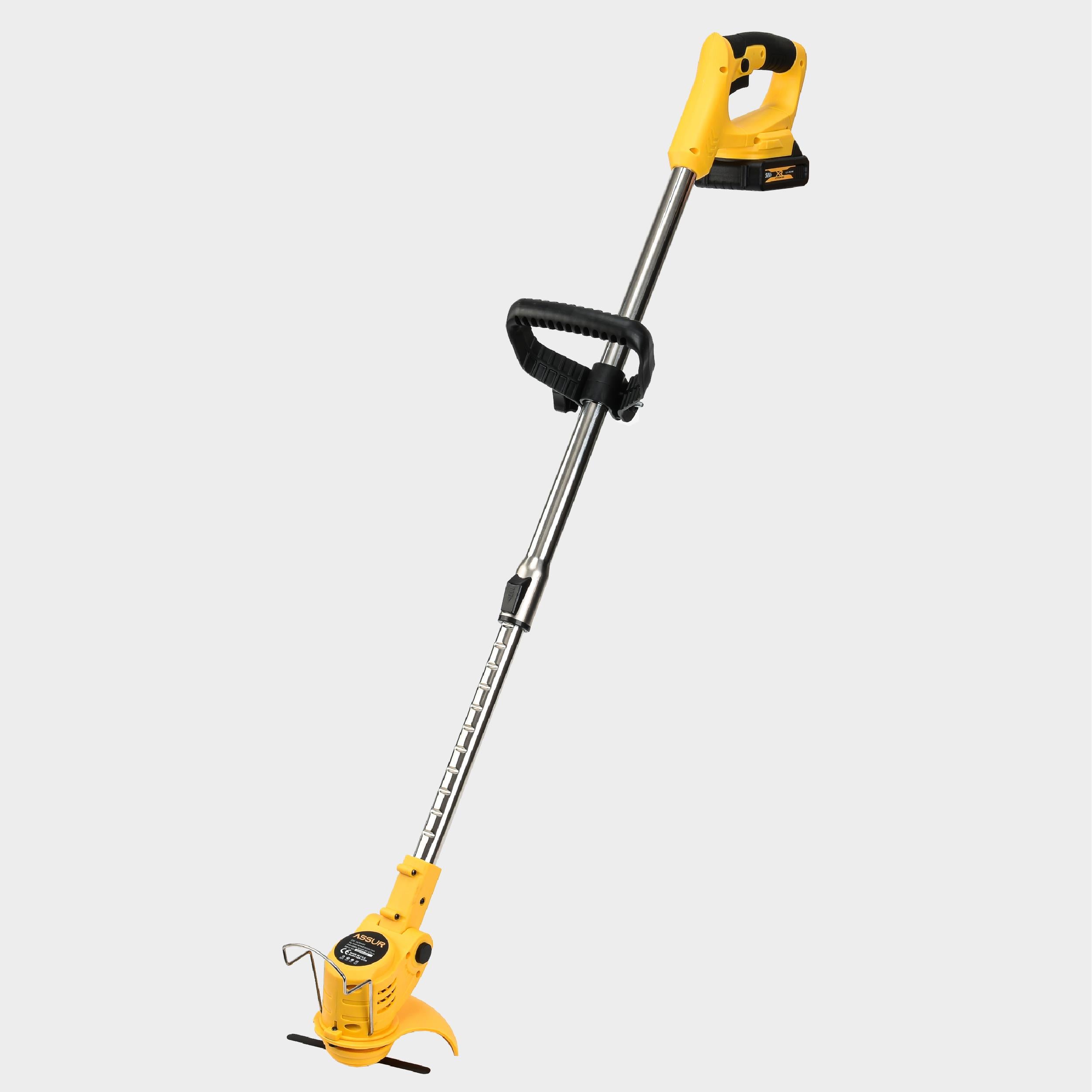 ASSUR Double Cordless Rechargeable Lawn Mower Yellow