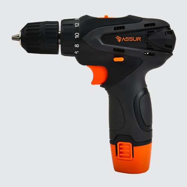 ASSUR Plastic Chuck Pear Battery Cordless Drill Black