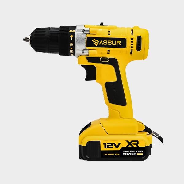 ASSUR Plastic Chuck Cordless Drill Yellow