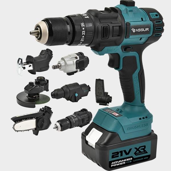 ASSUR Profesyonel 7 Başlıklı Set Mavi