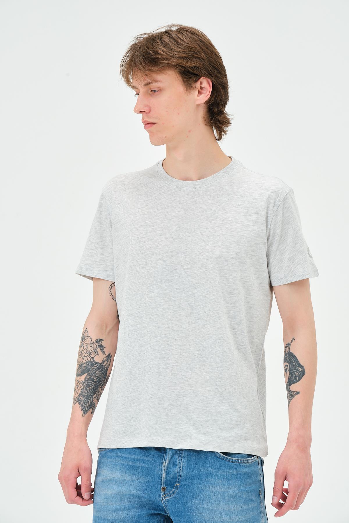 Erkek %100 Pamuk Regular Kalıp 5 li T-Shirt Paketi Beyaz